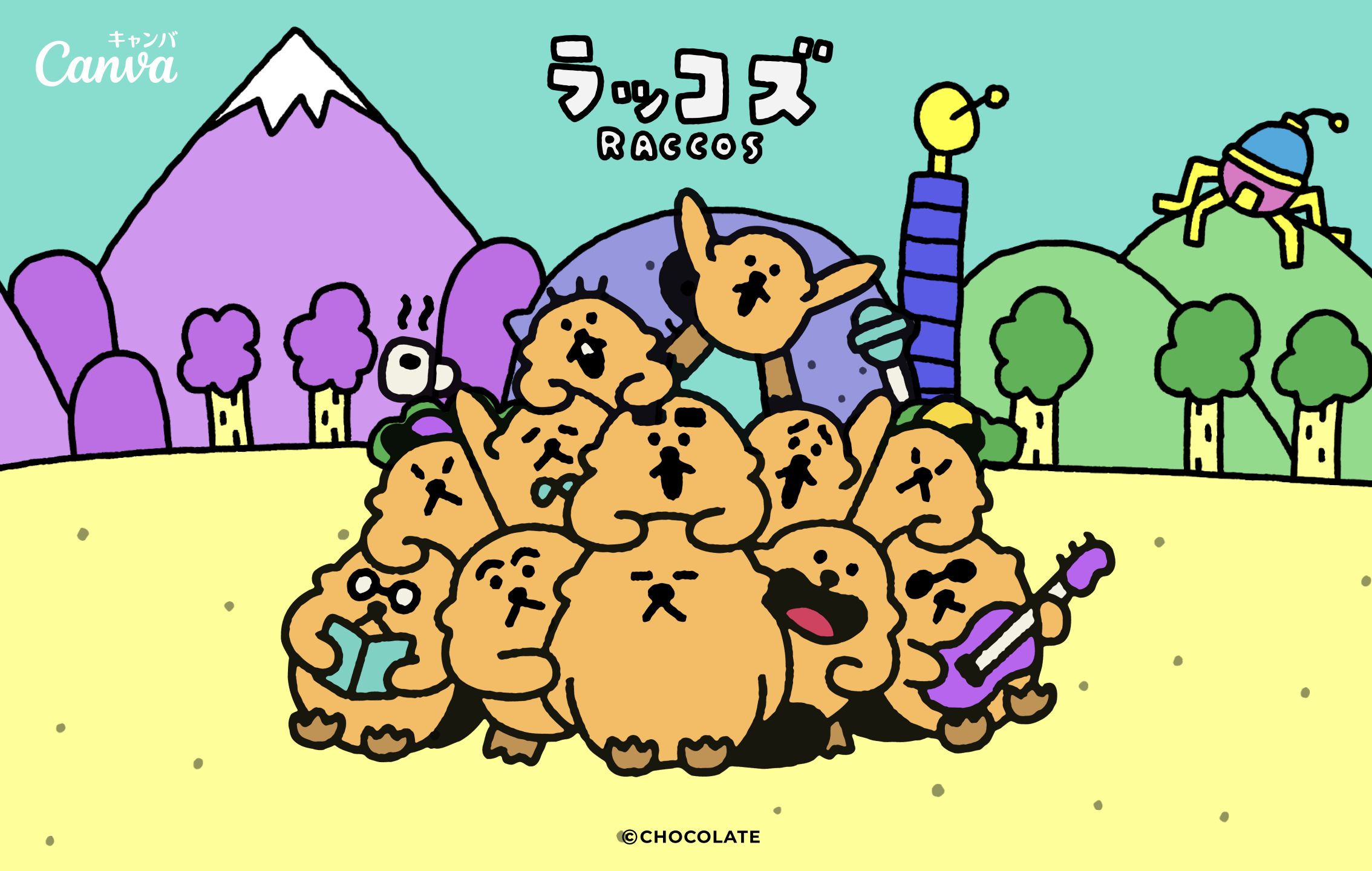 ラッコズ（RACCOS）のイラスト｜陽気なラッコたちがかわいい