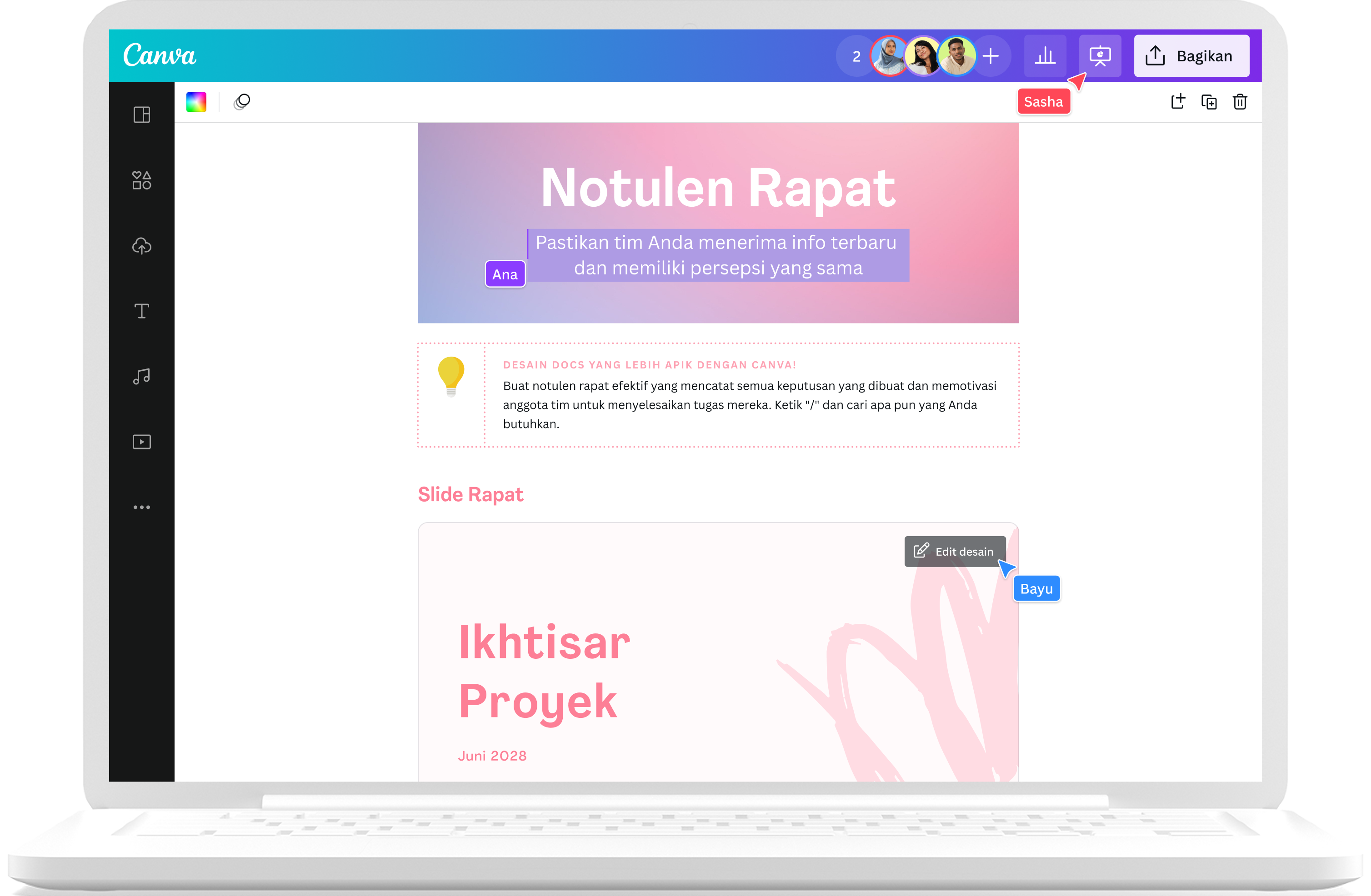 Cara edit dokumen di Canva Docs