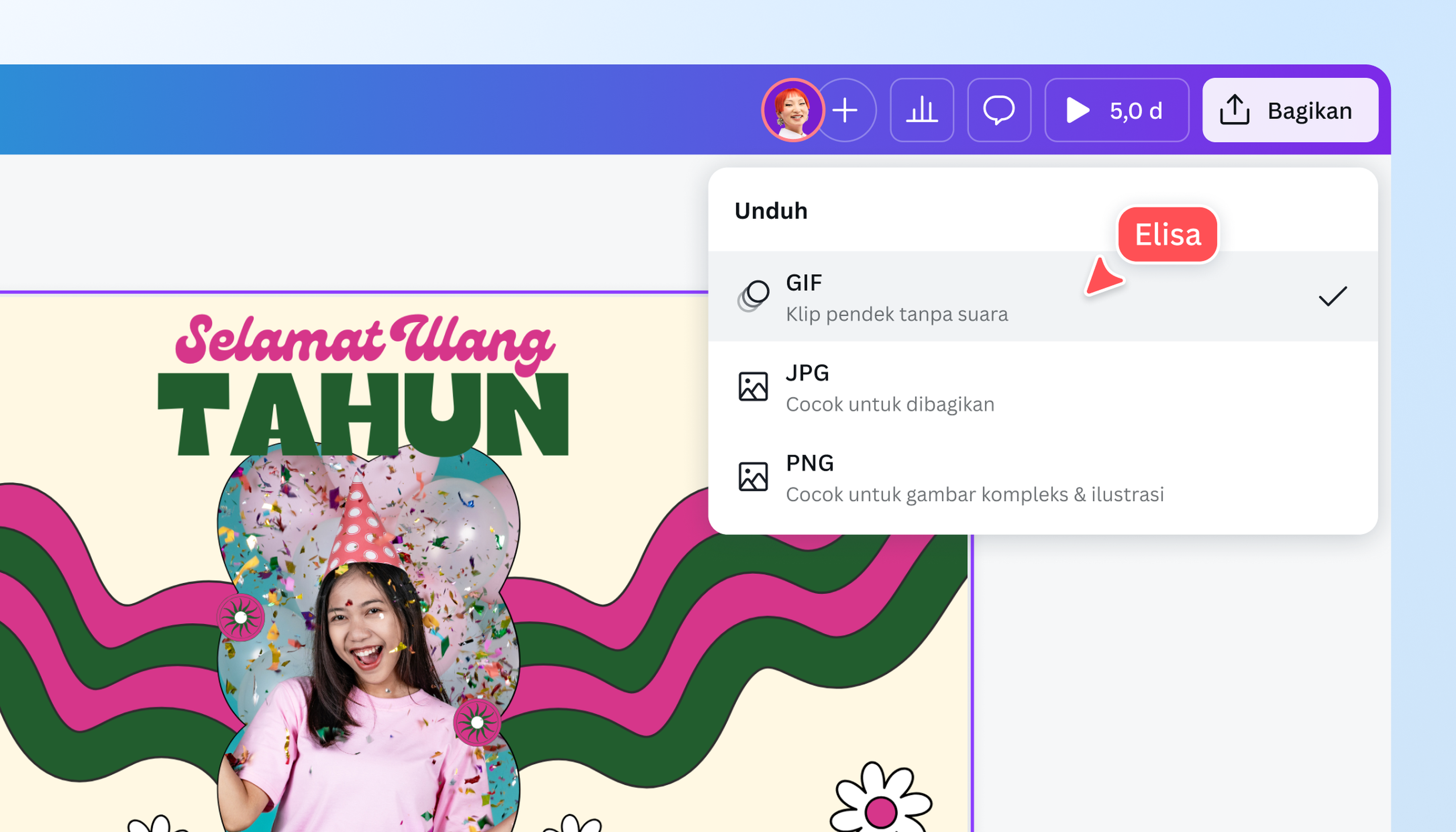 membuat GIF di Canva