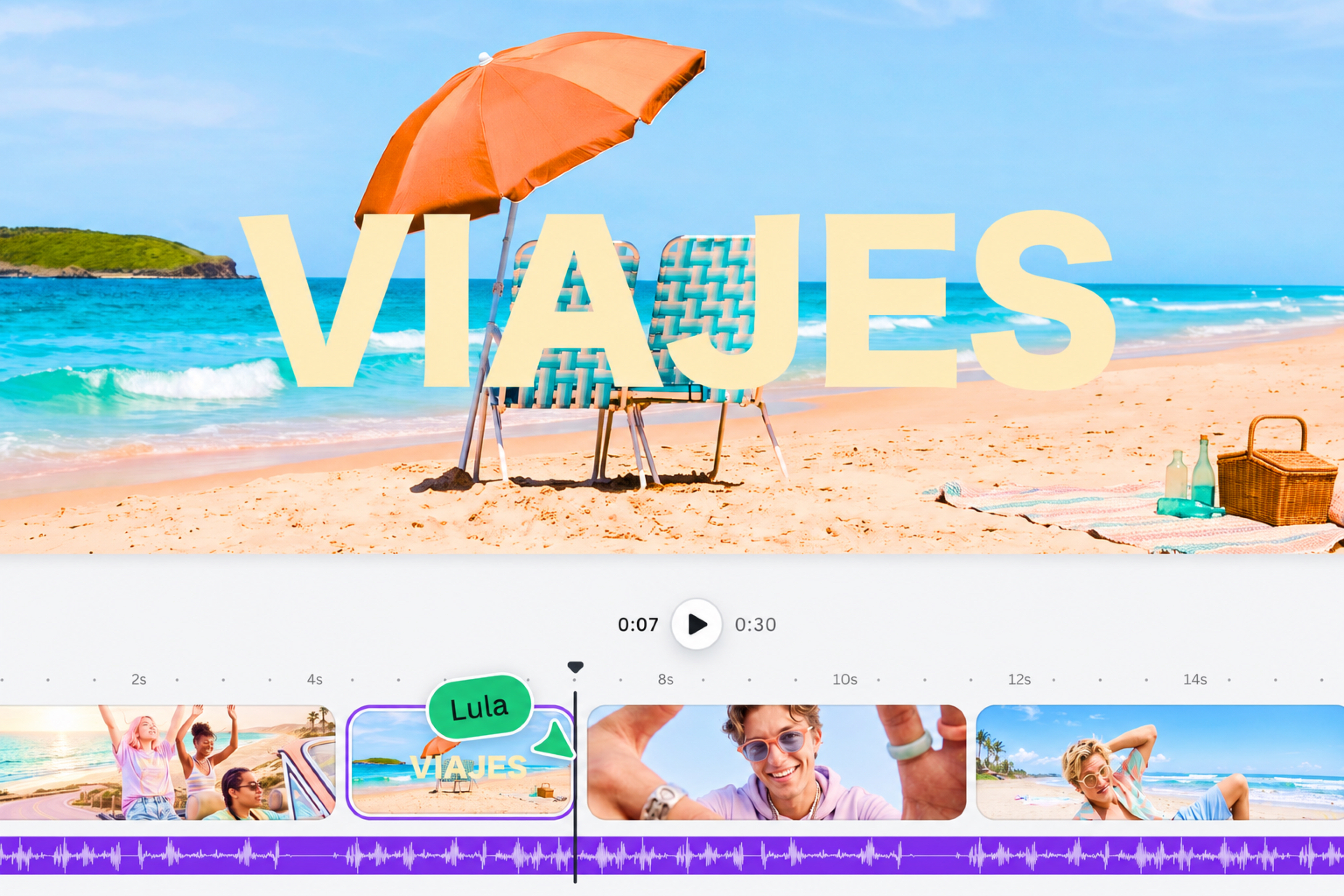 Editá tu video con el editor de video de Canva
