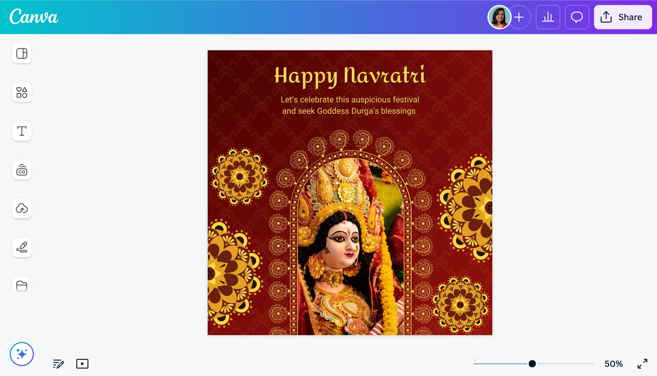 Create Navratri Poster Lead Banner