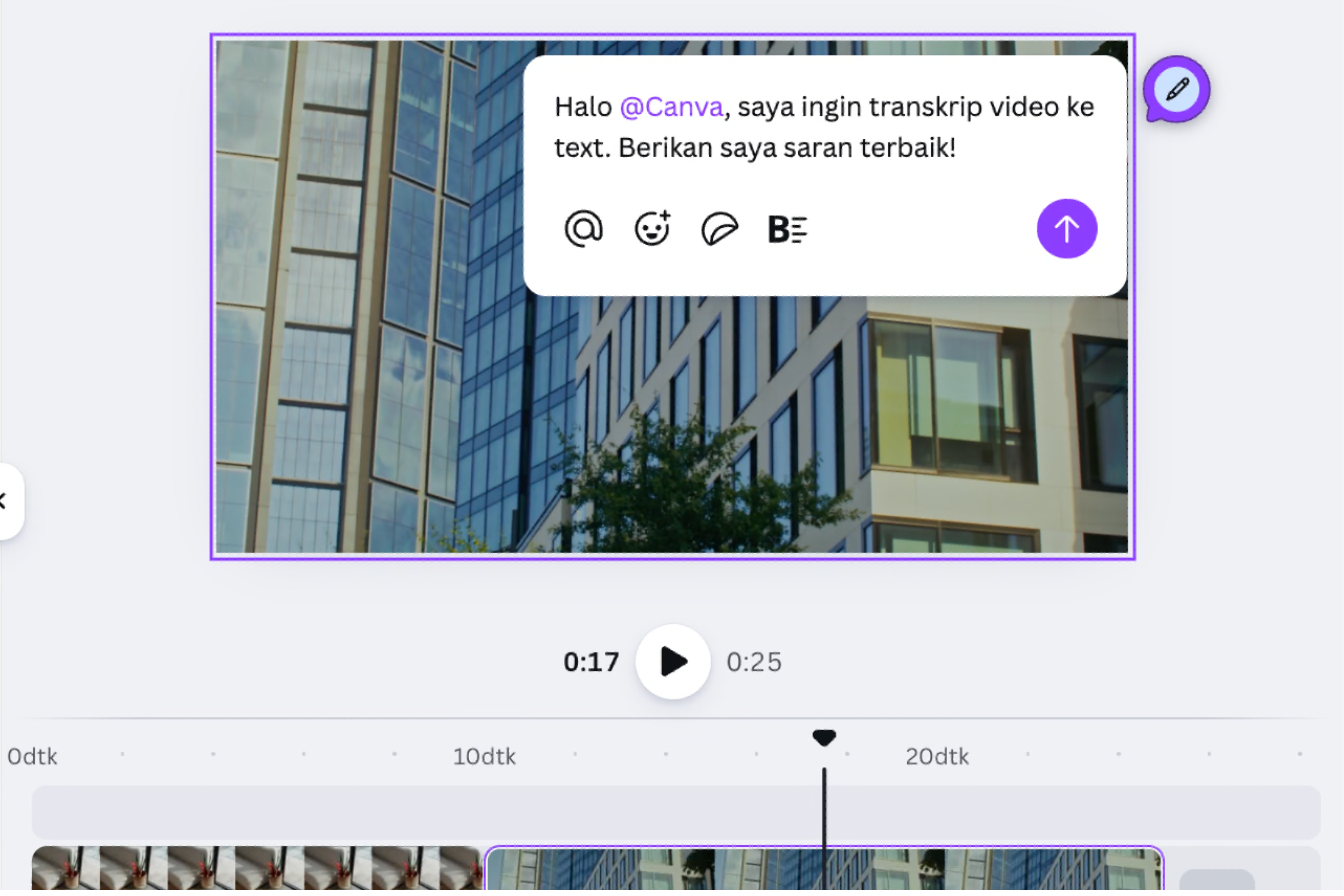 transkrip video online