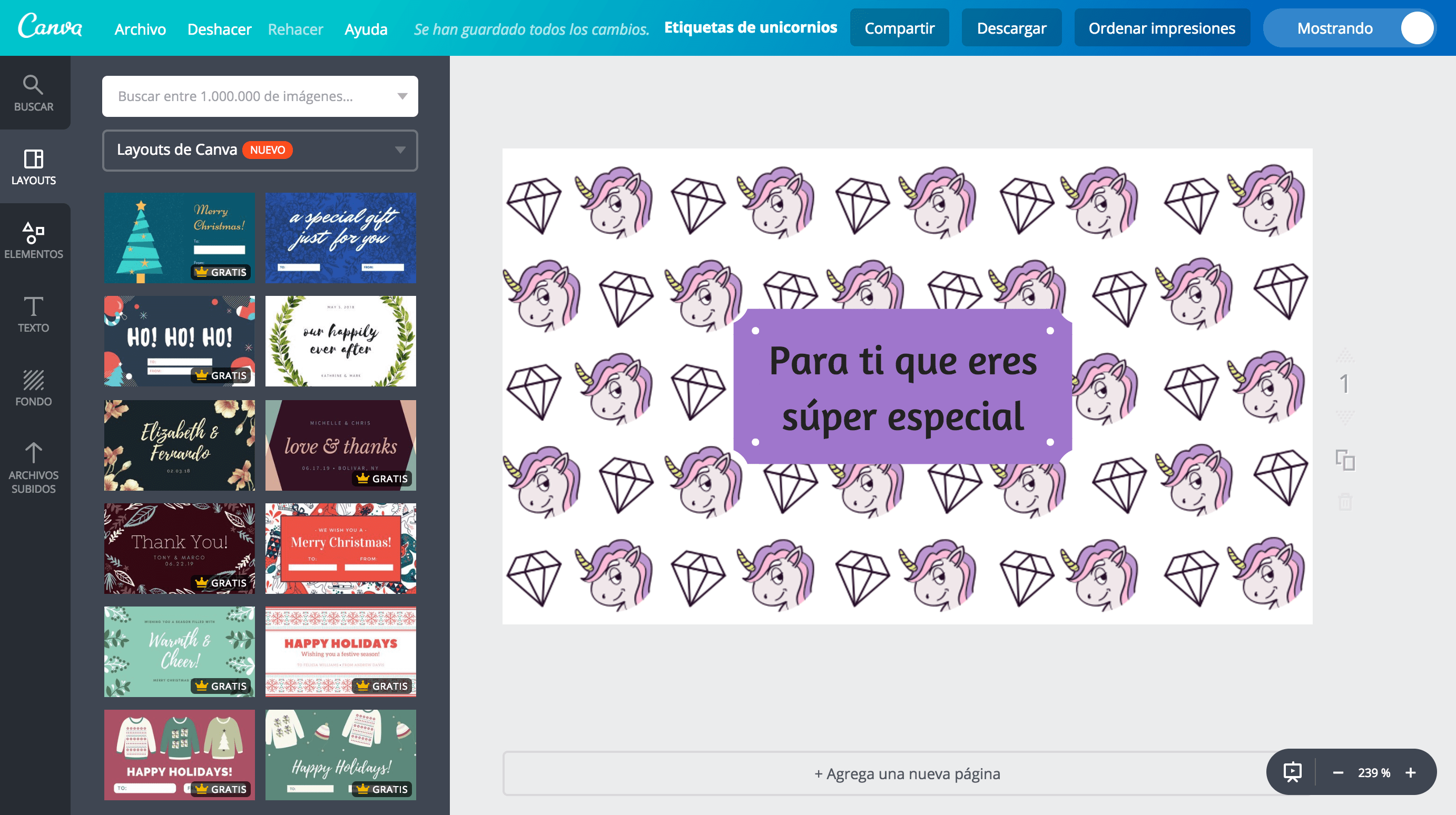 Etiquetas de unicornios
