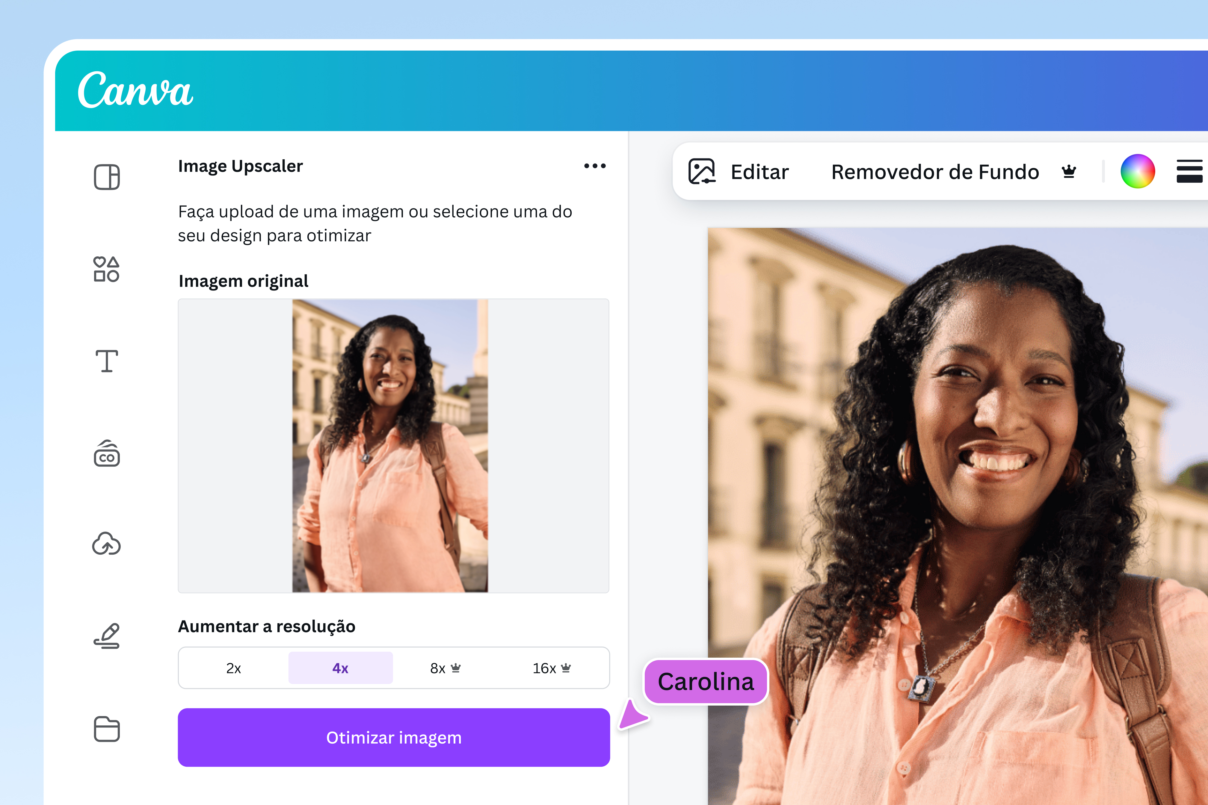 Upscale your photo to high resolution by up to 4x