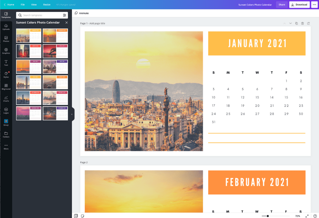 Cómo crear un calendario - Canva