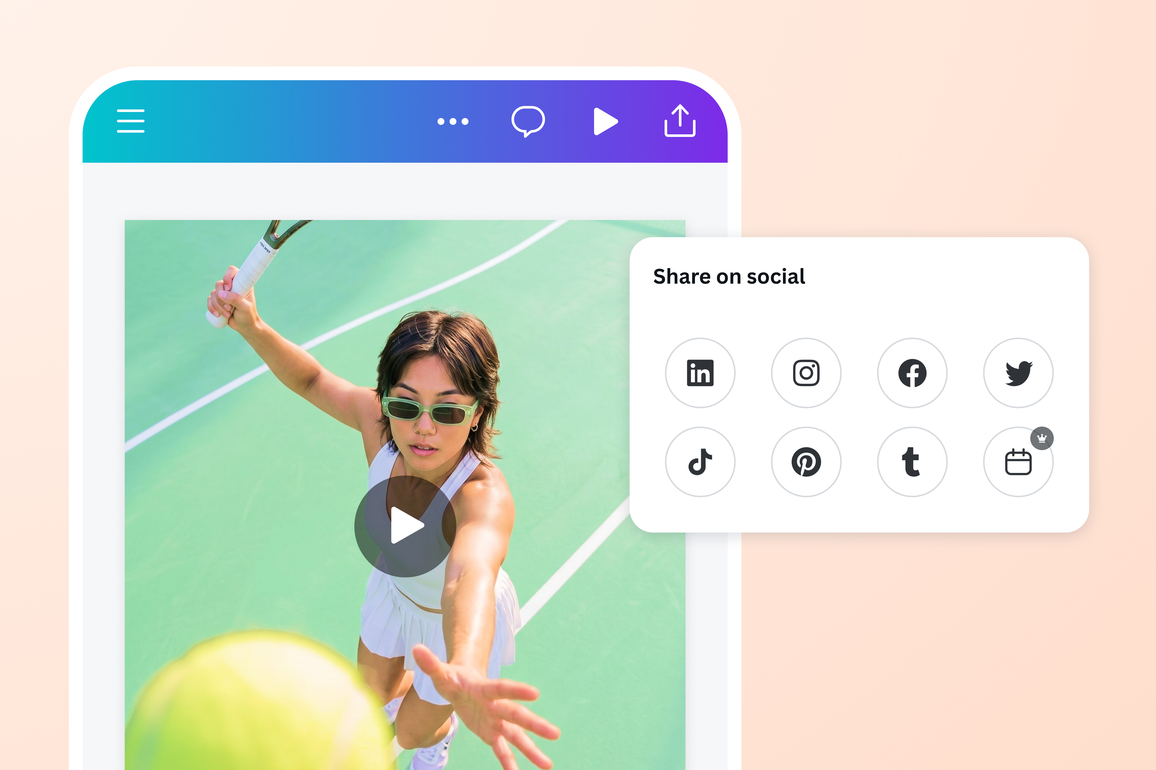 Share your video on social platforms Share your video on social platforms