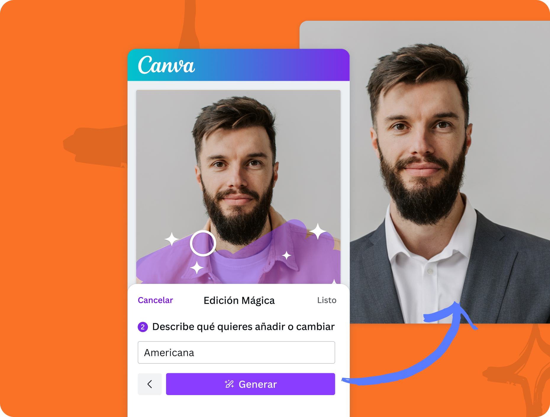 Generar un retrato de un hombre