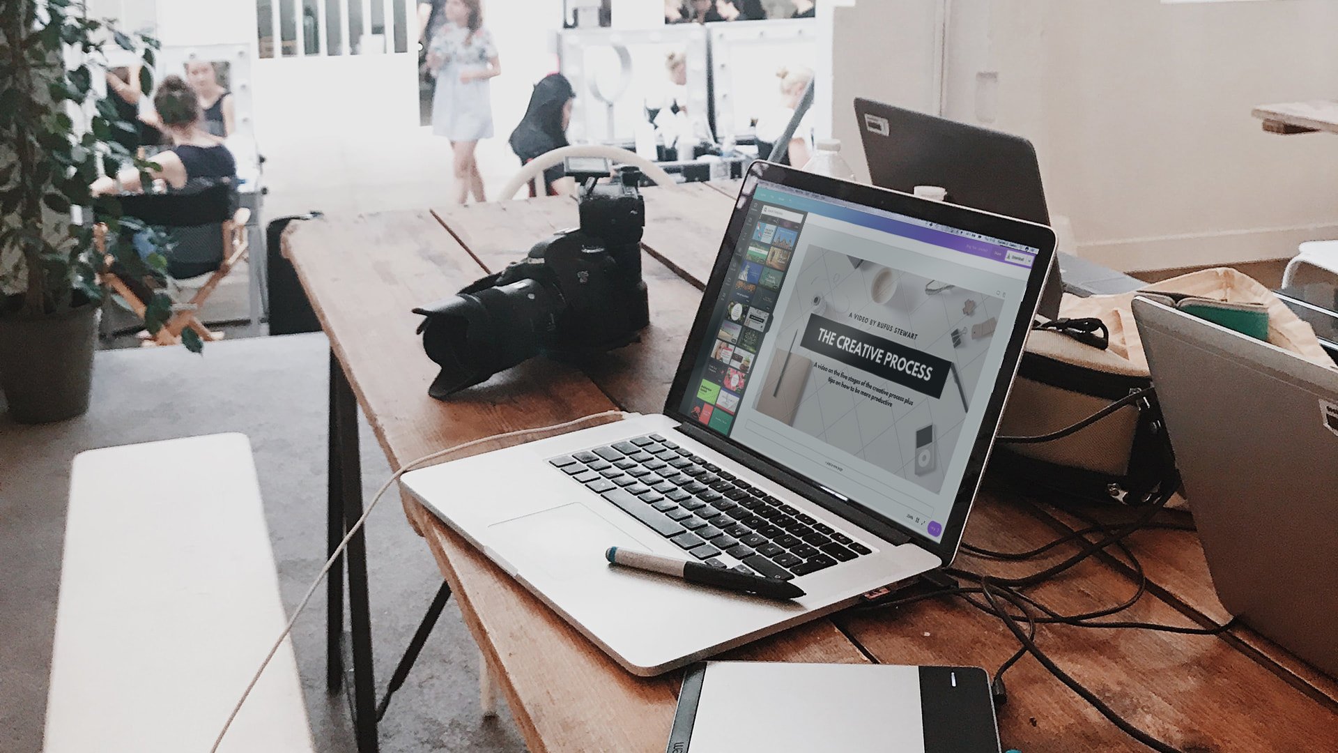 creating a blog header design with Canva