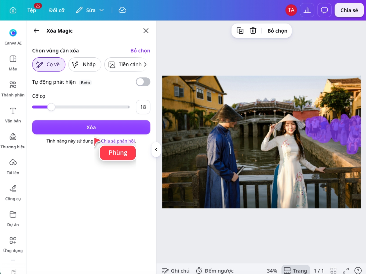 Chỉnh ảnh với AI khi cần