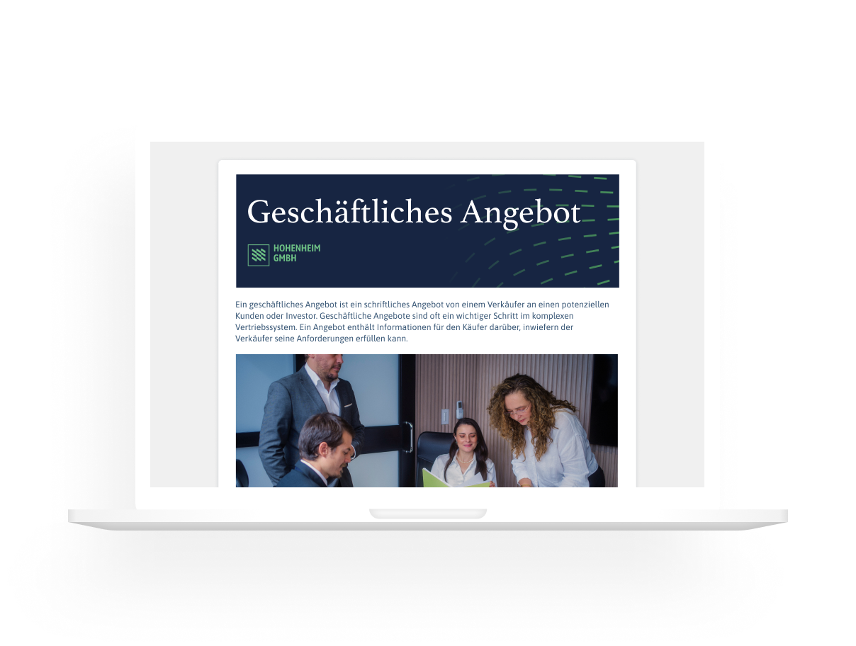 Geschäftsanträge & Angebote