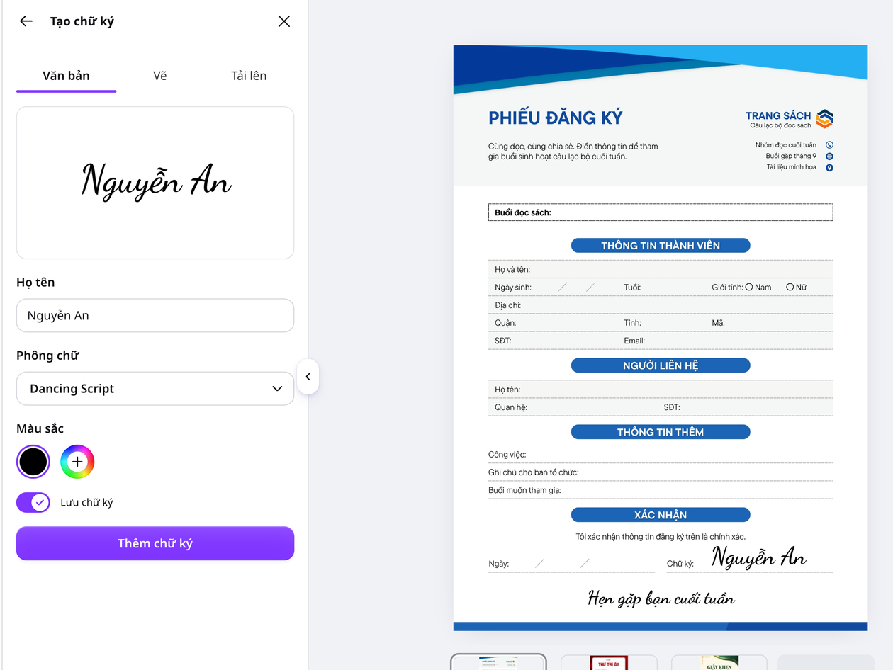 Chèn chữ ký ngay trên bản PDF Chèn chữ ký ngay trên bản PDF