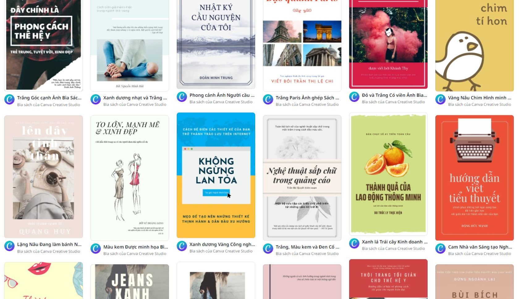 Thiết kế bìa bao vở