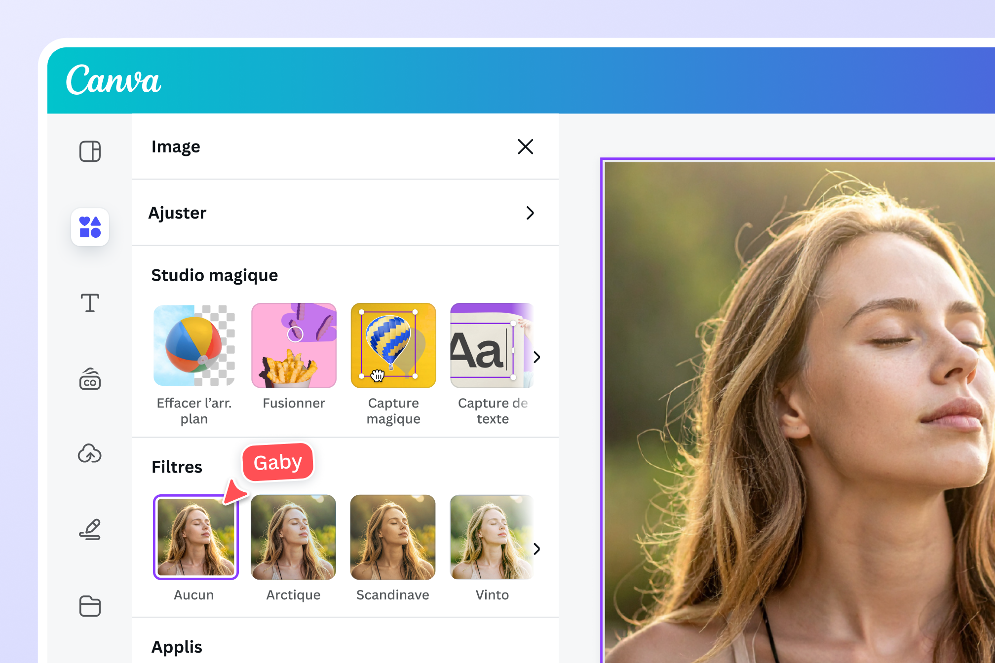Photo convertie de JPG en PDF en cours de modification sur Canva Photo convertie de JPG en PDF en cours de modification sur Canva