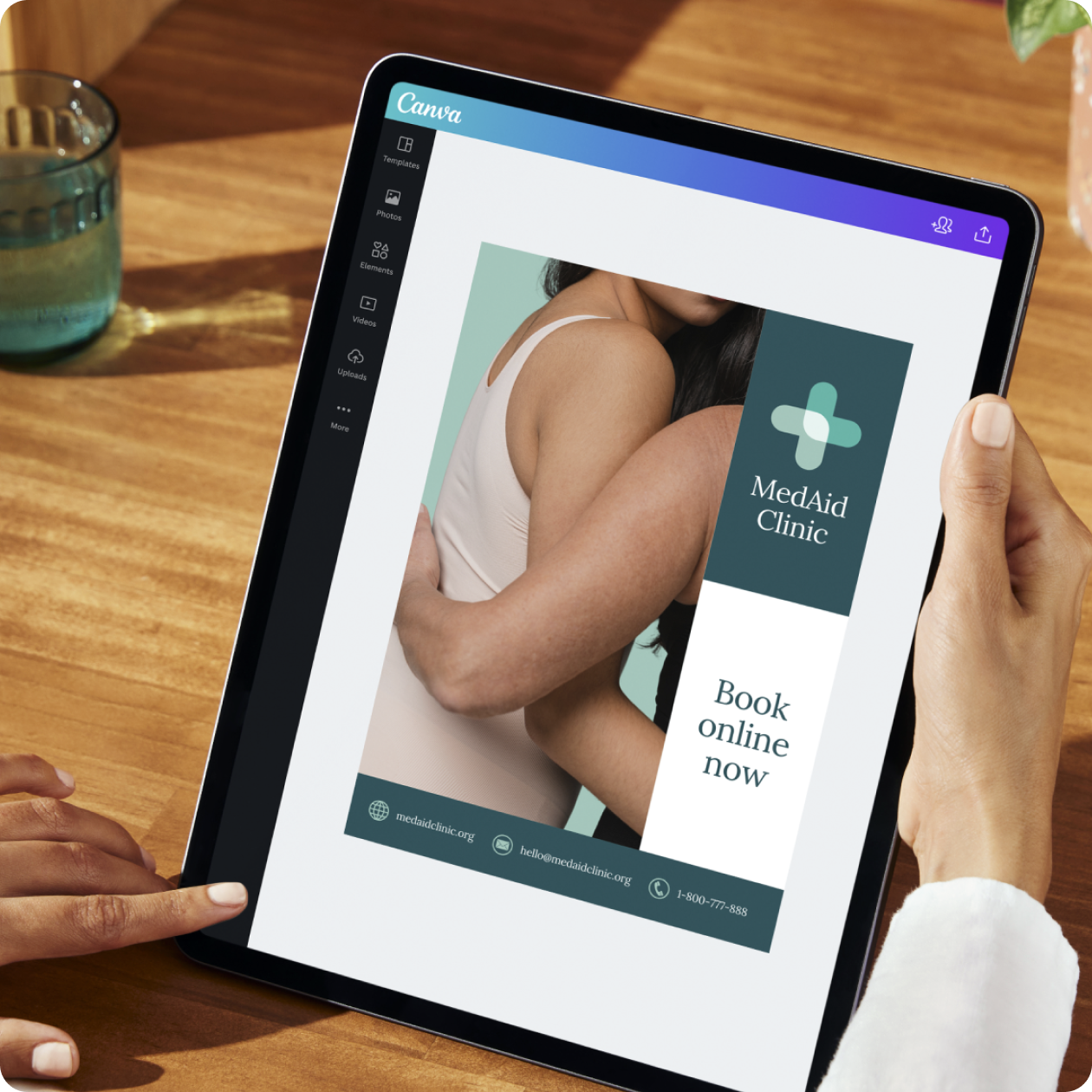 Example of healthcare marketing flyer from Canva
