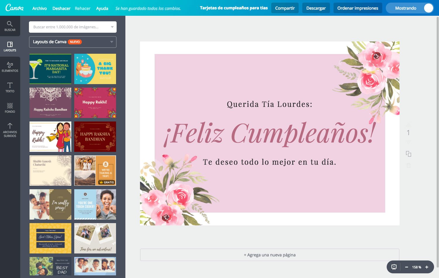Tarjetas de cumpleaños para tu tía