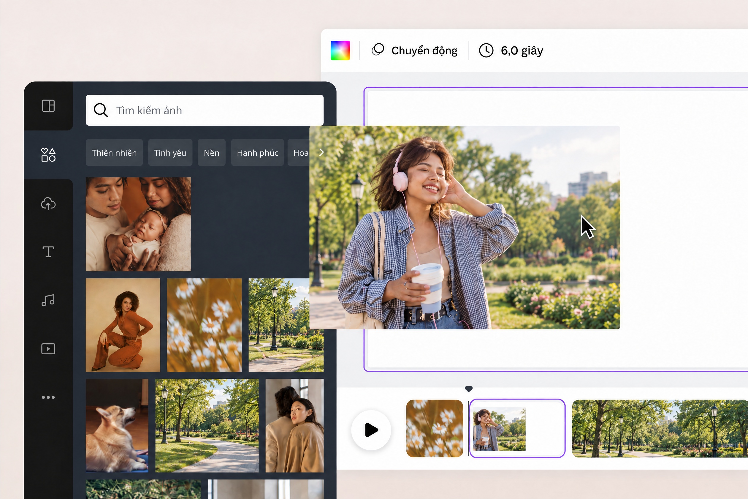 Sắp xếp ảnh theo thứ tự để kể câu chuyện trong video Sắp xếp ảnh theo thứ tự để kể câu chuyện trong video
