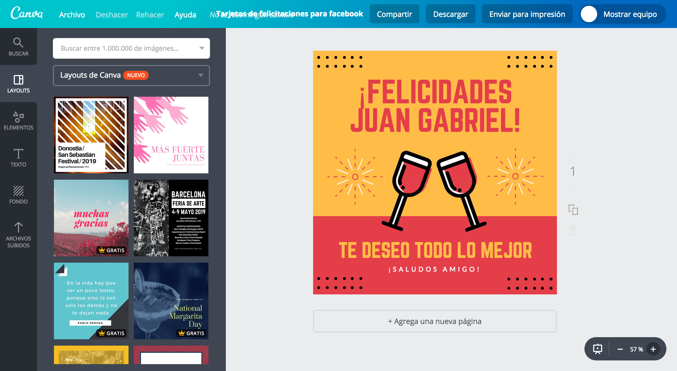 Tarjetas de felicitaciones para Facebook Tarjetas de felicitaciones para Facebook
