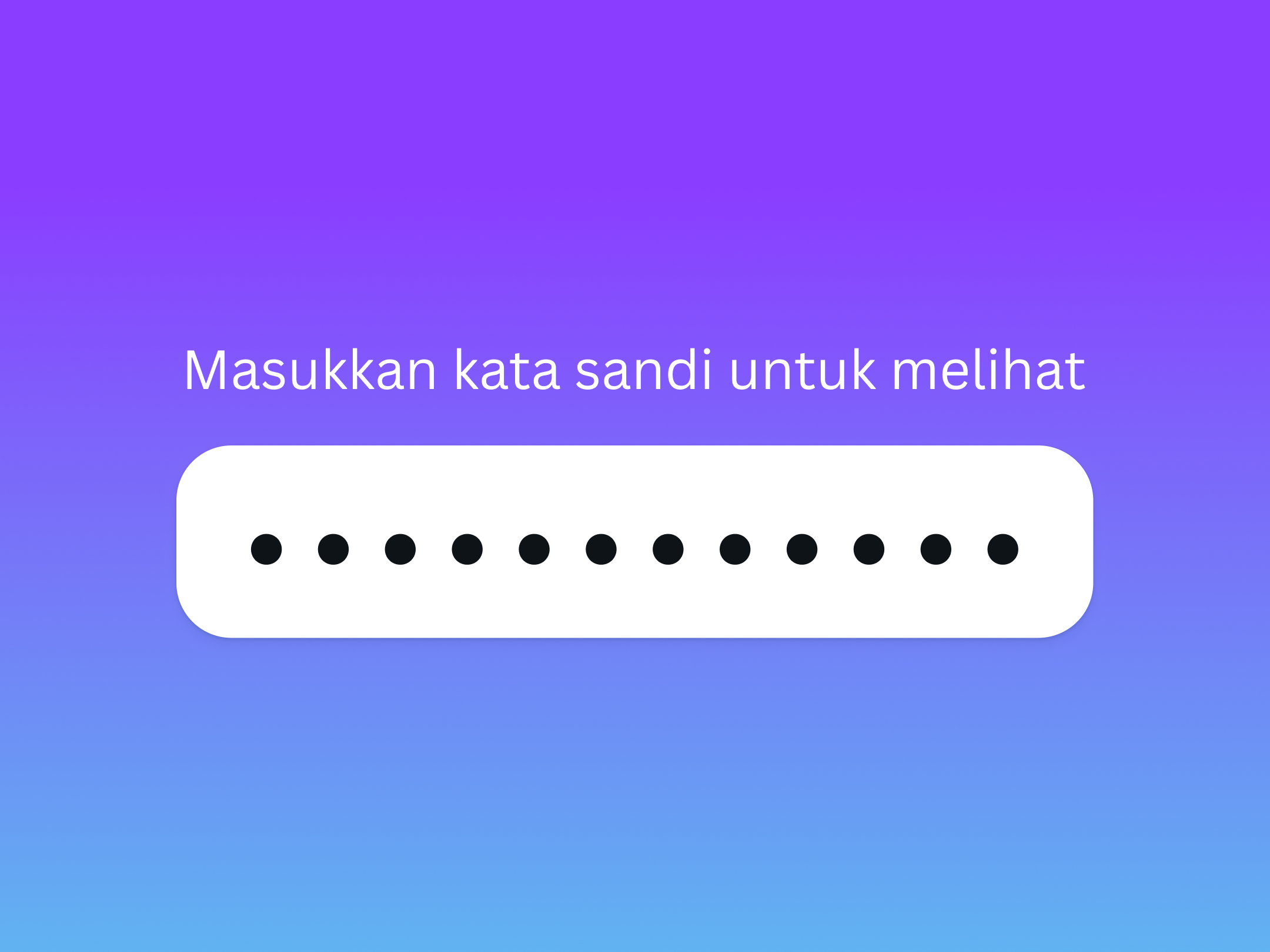 Preview of a protected password