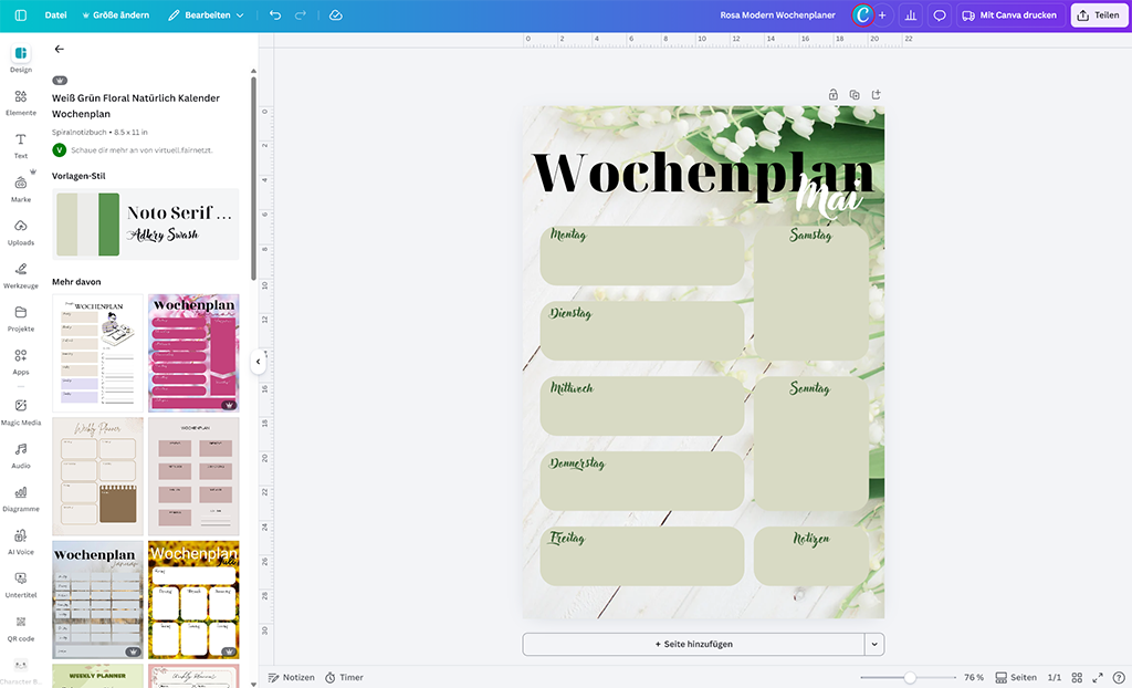 So kannst du einen Wochenplaner erstellen So kannst du einen Wochenplaner erstellen