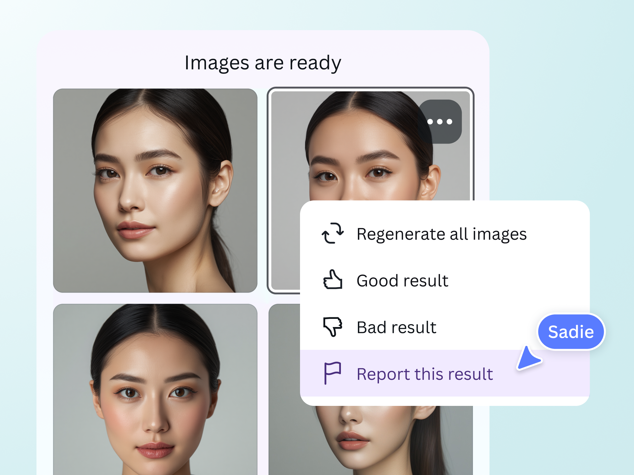 Preview of AI Face Generators safety features