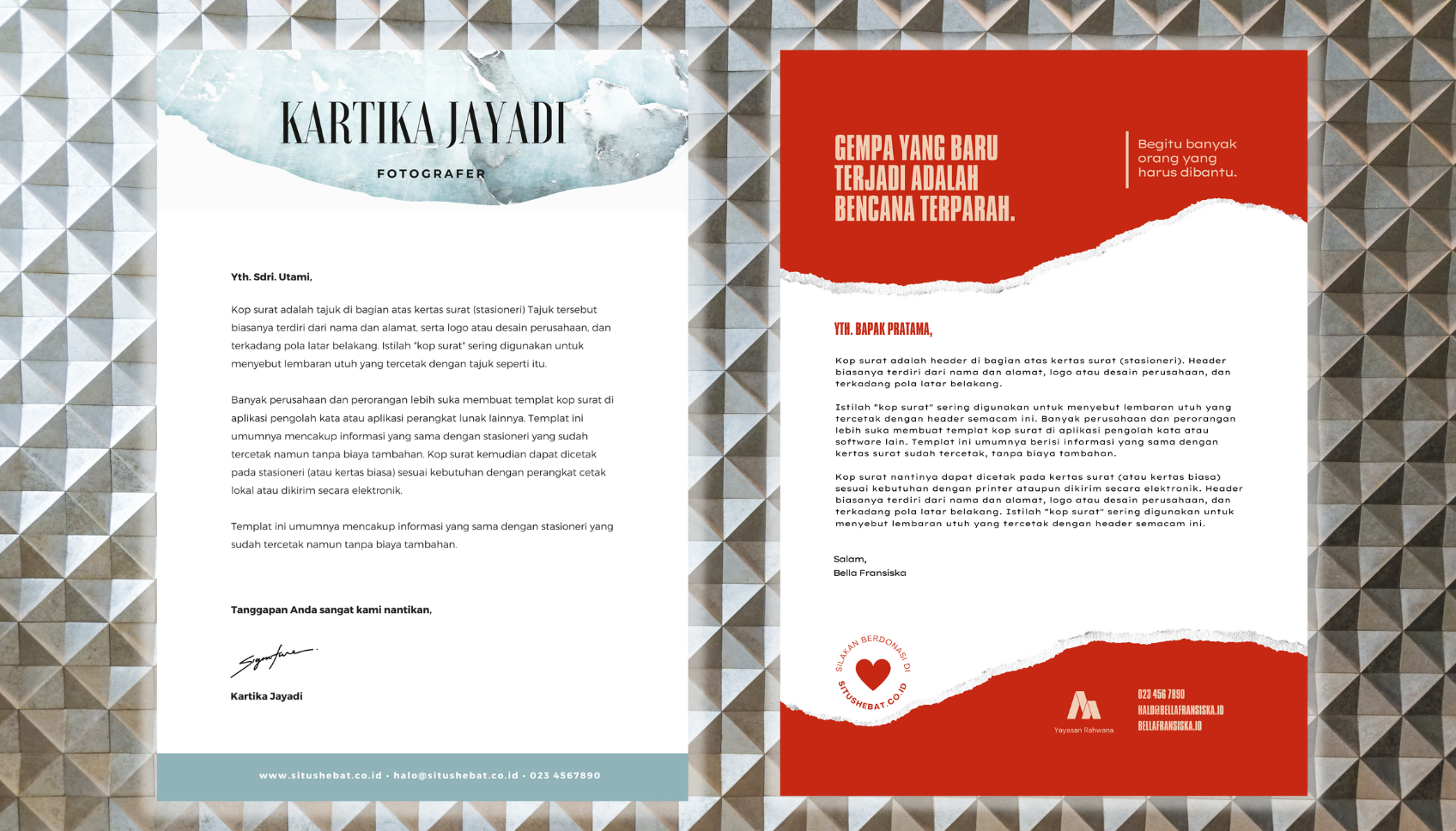 membuat kop surat Canva