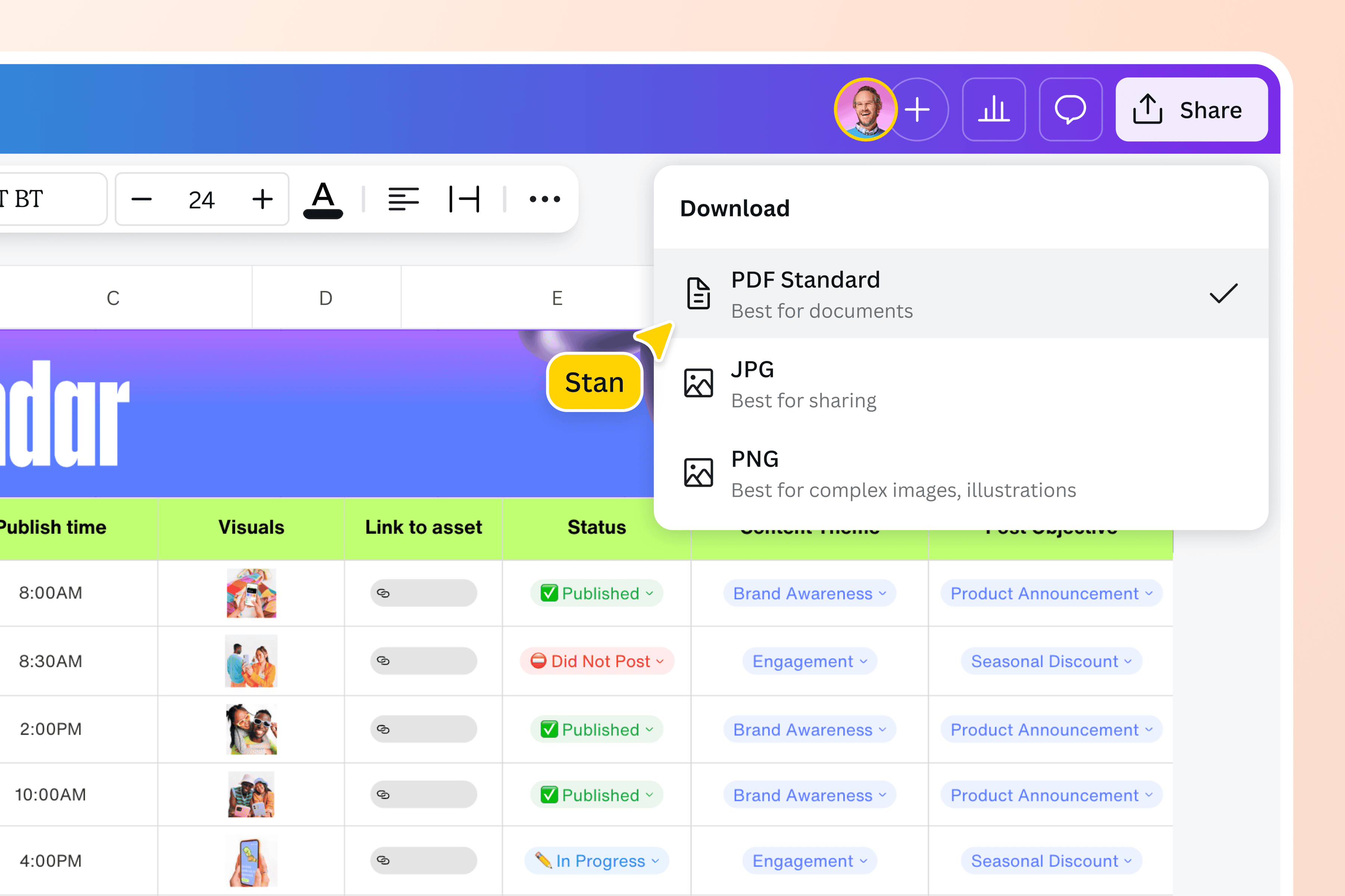สร้าง PDF ที่แชร์ได้ทันทีจากสเปรดชีตของคุณ