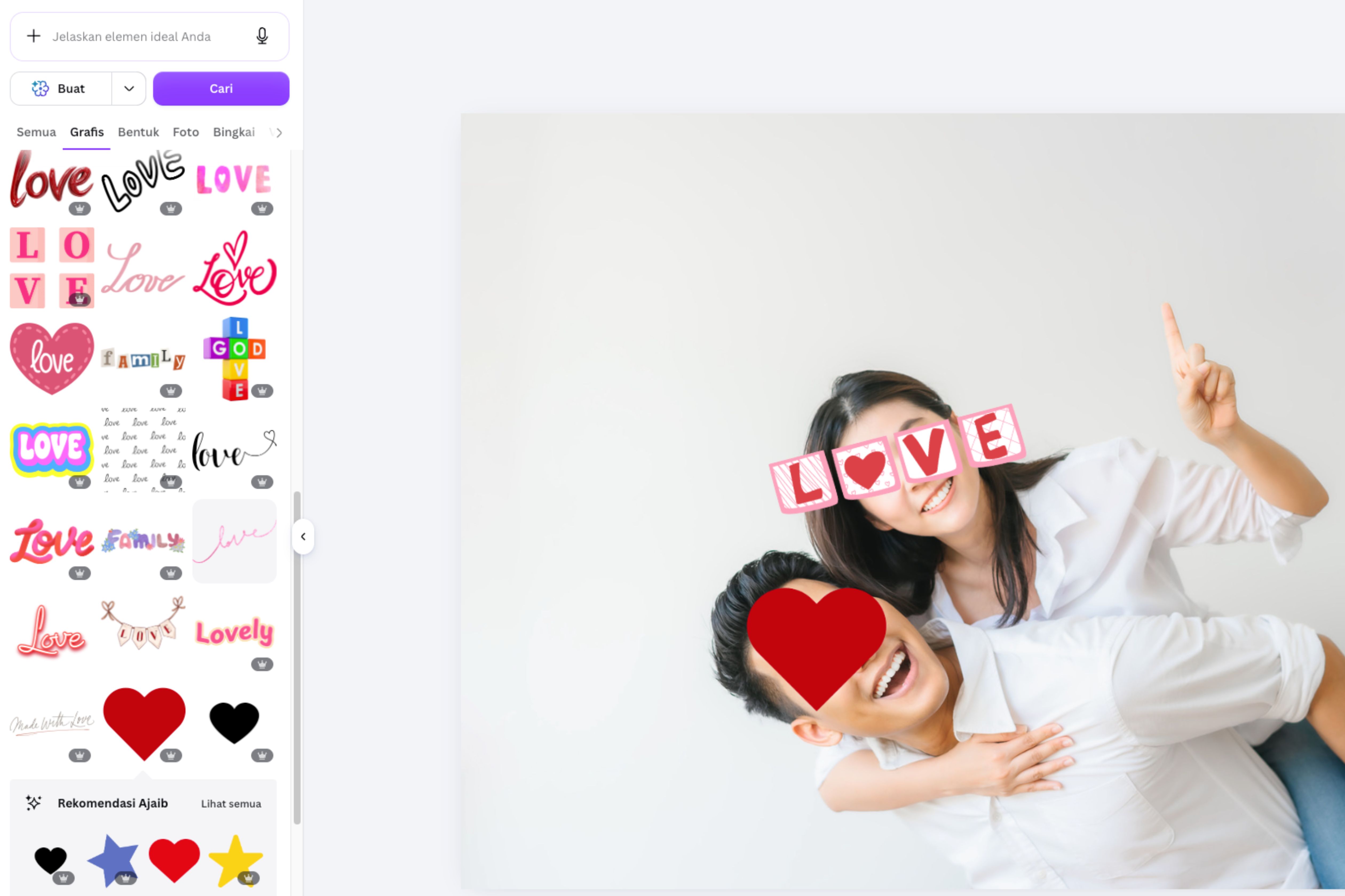 Wajah diburamkan dengan efek blur dan mosaik di editor Canva Wajah diburamkan dengan efek blur dan mosaik di editor Canva