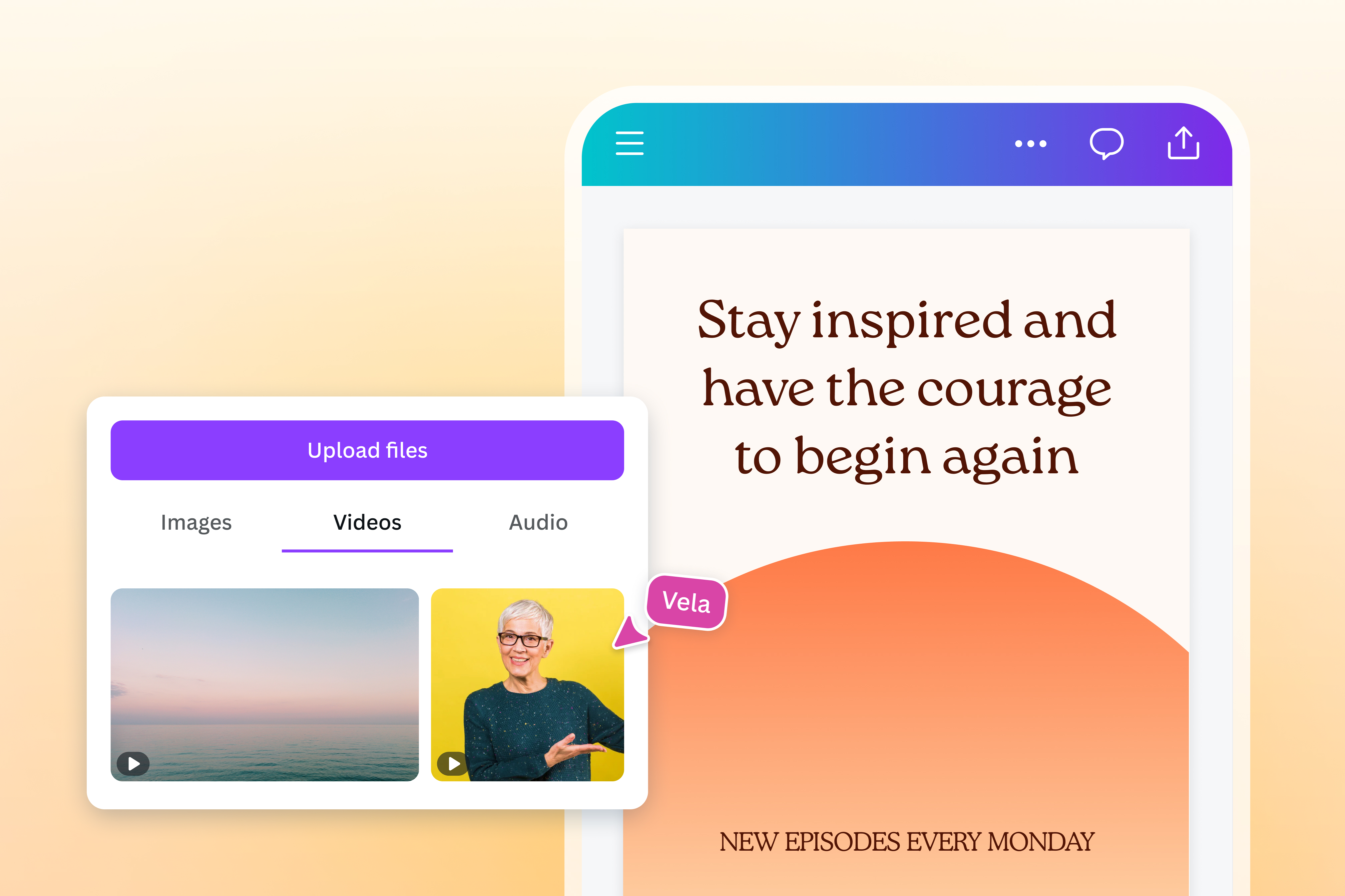 Add your video recording to your social media post