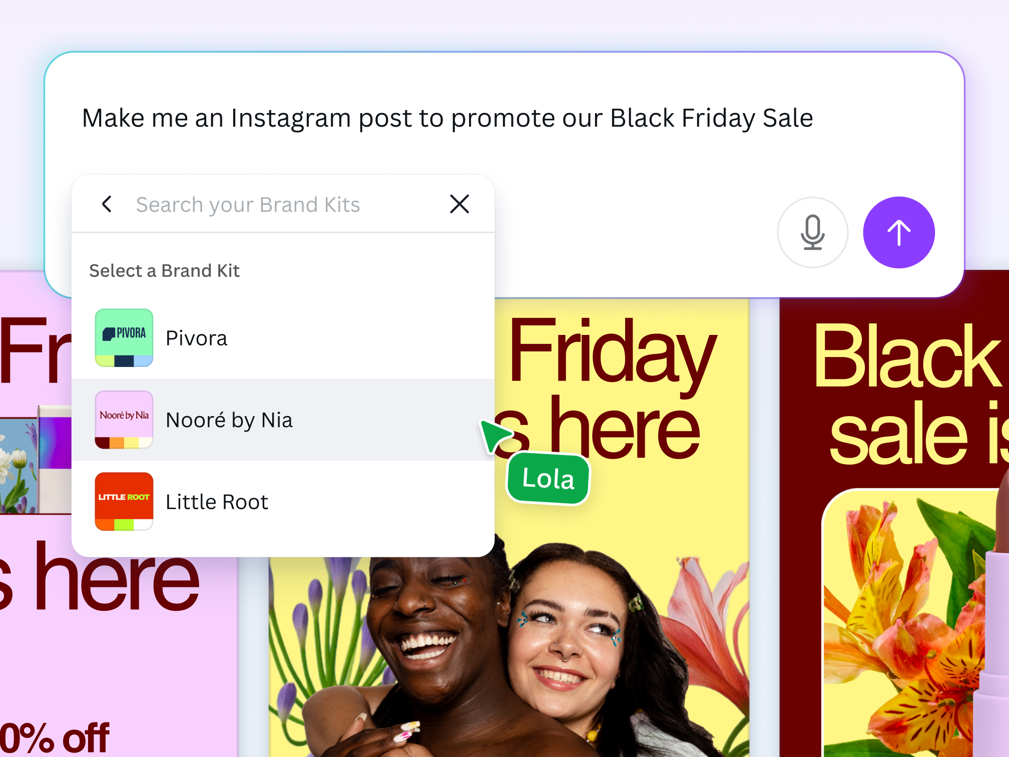 Canva AI social media design