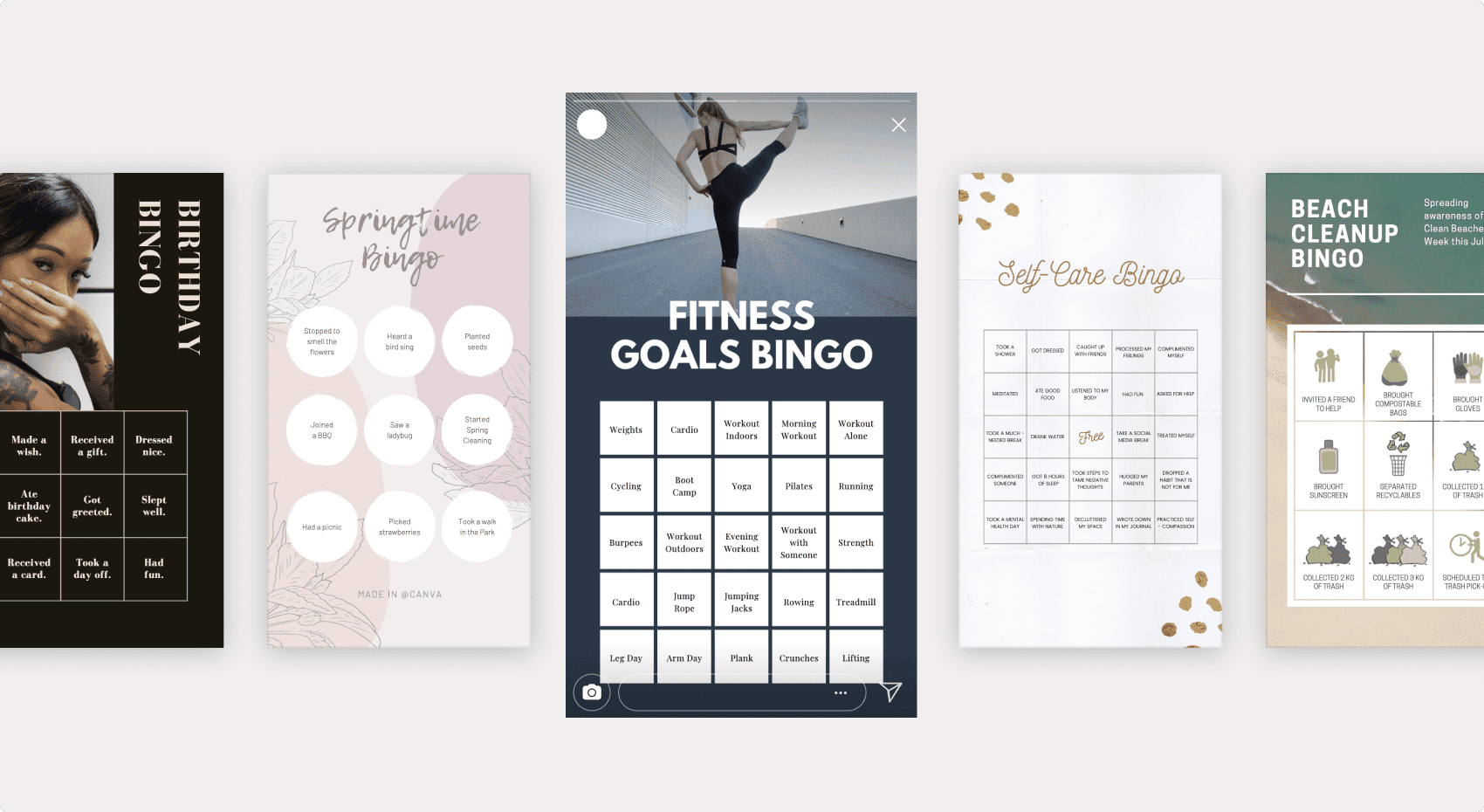 Desain kartu bingo Canva
