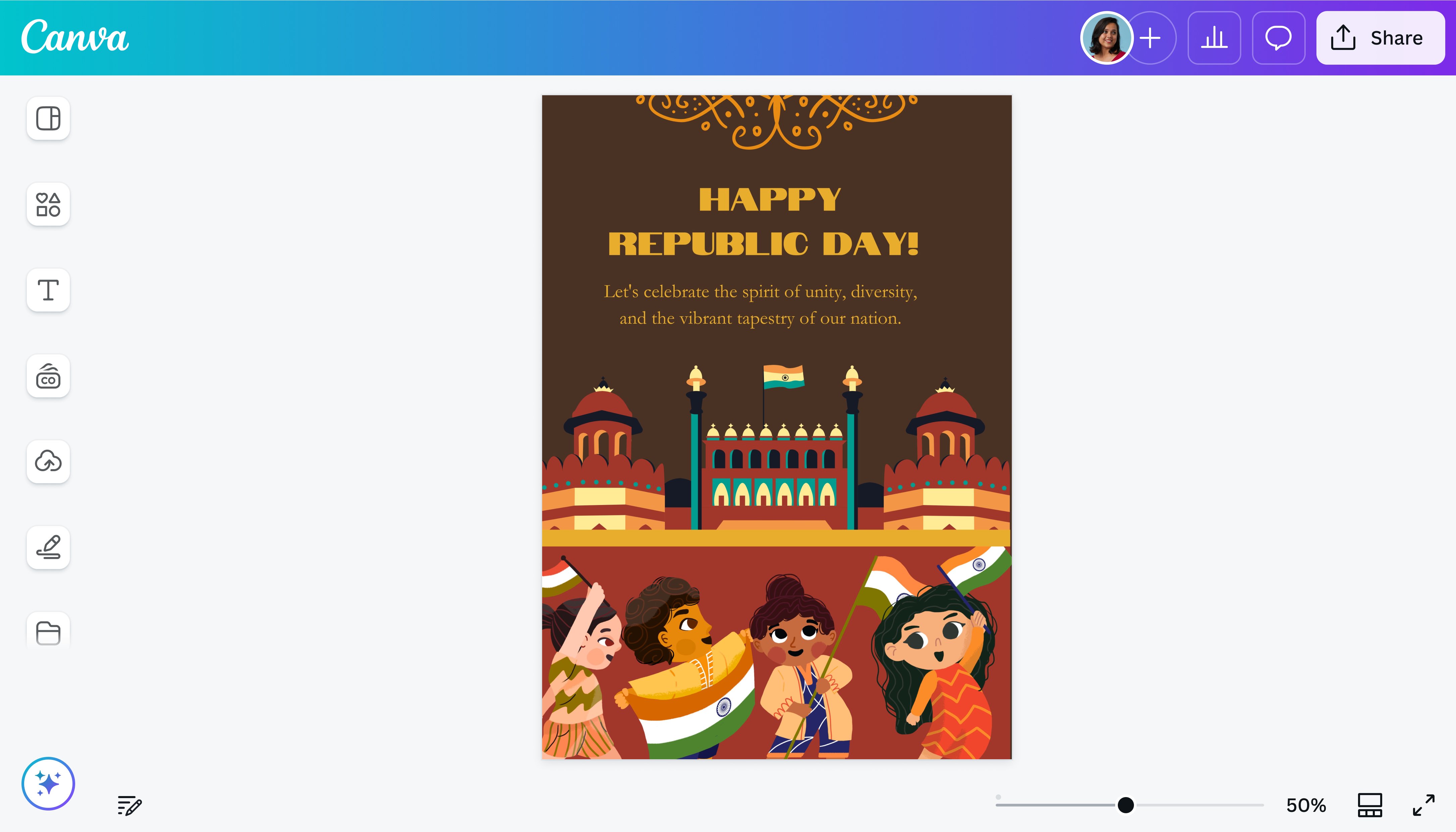 Create India Republic Day Poster Lead Banner