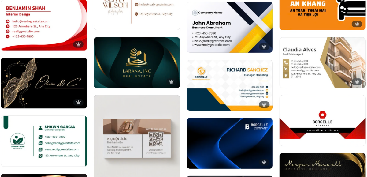How to make business cards - Canva