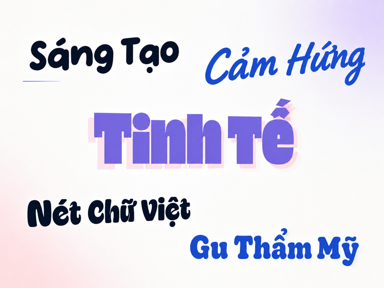 Minh họa thiết kế kiểu chữ đẹp trên Canva
