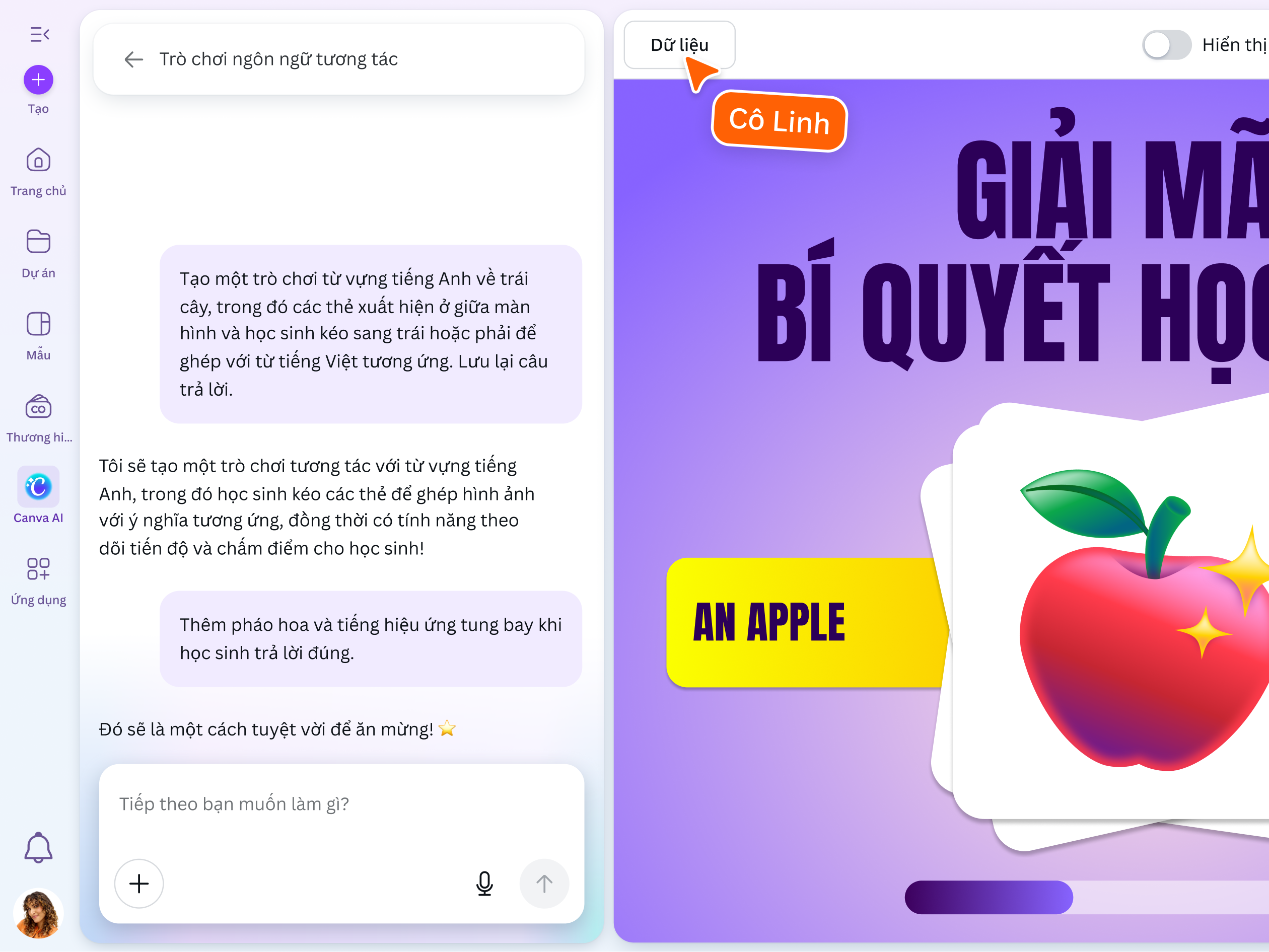 Gi&aacute;o vi&ecirc;n tạo b&agrave;i tập tương t&aacute;c về biện ph&aacute;p tu từ tr&ecirc;n Canva
