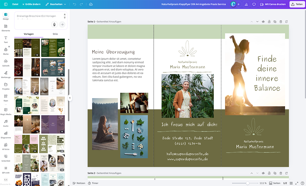 Faltblatt erstellen - Canva Faltblatt erstellen - Canva