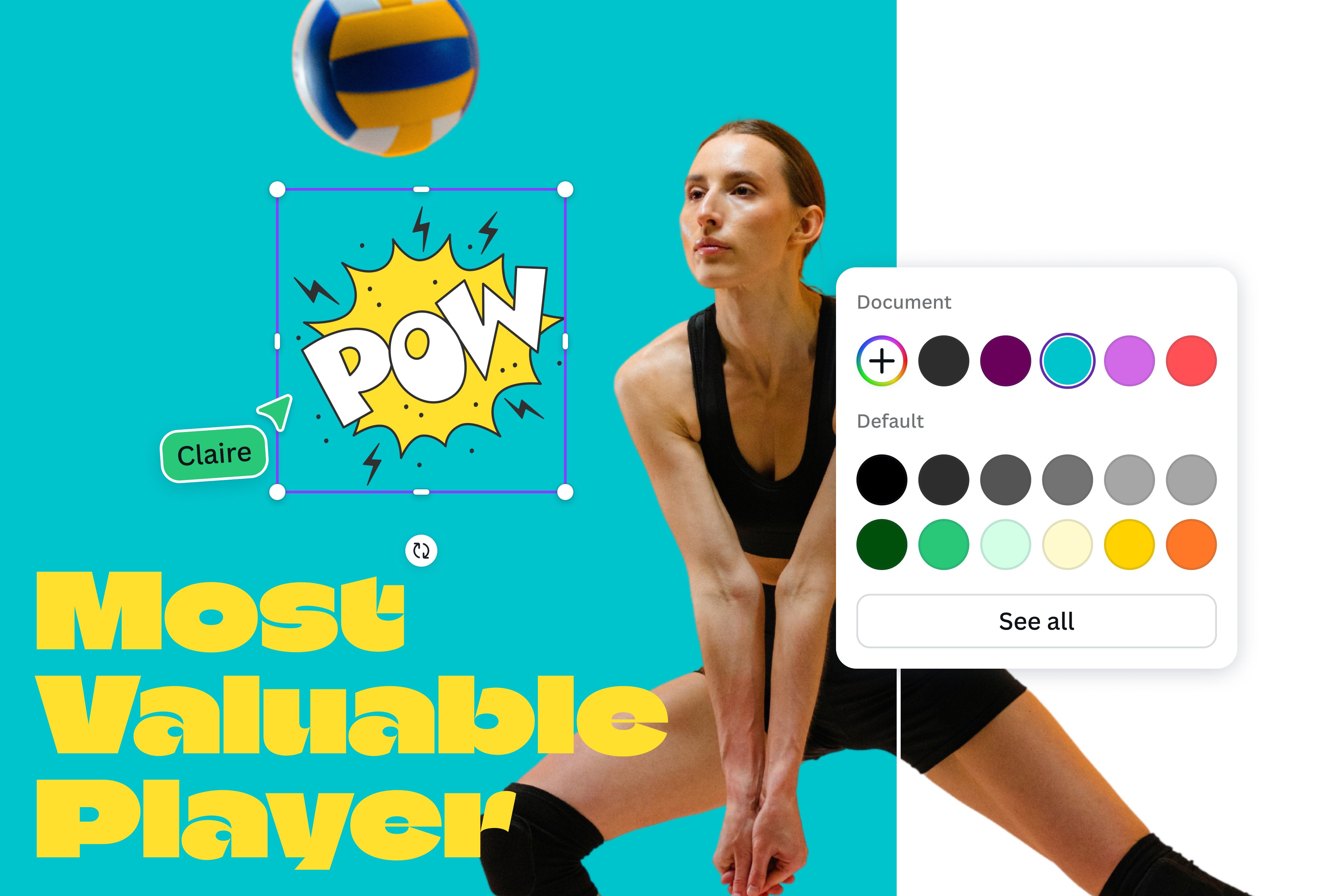 Select a new background color and add elements to your image