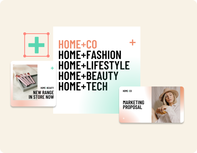Visual examples for retail marketing assets from Canva