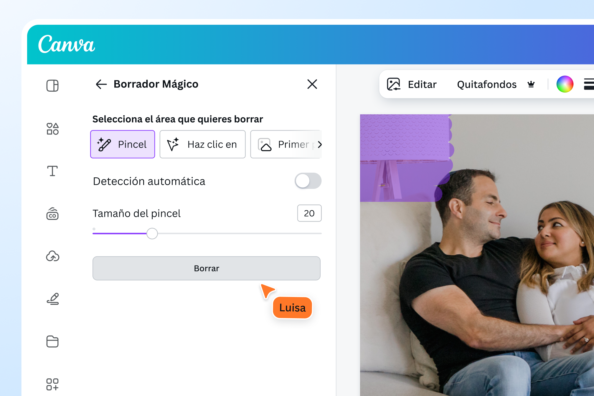 Selecciona un objeto para removerlo Selecciona un objeto para removerlo
