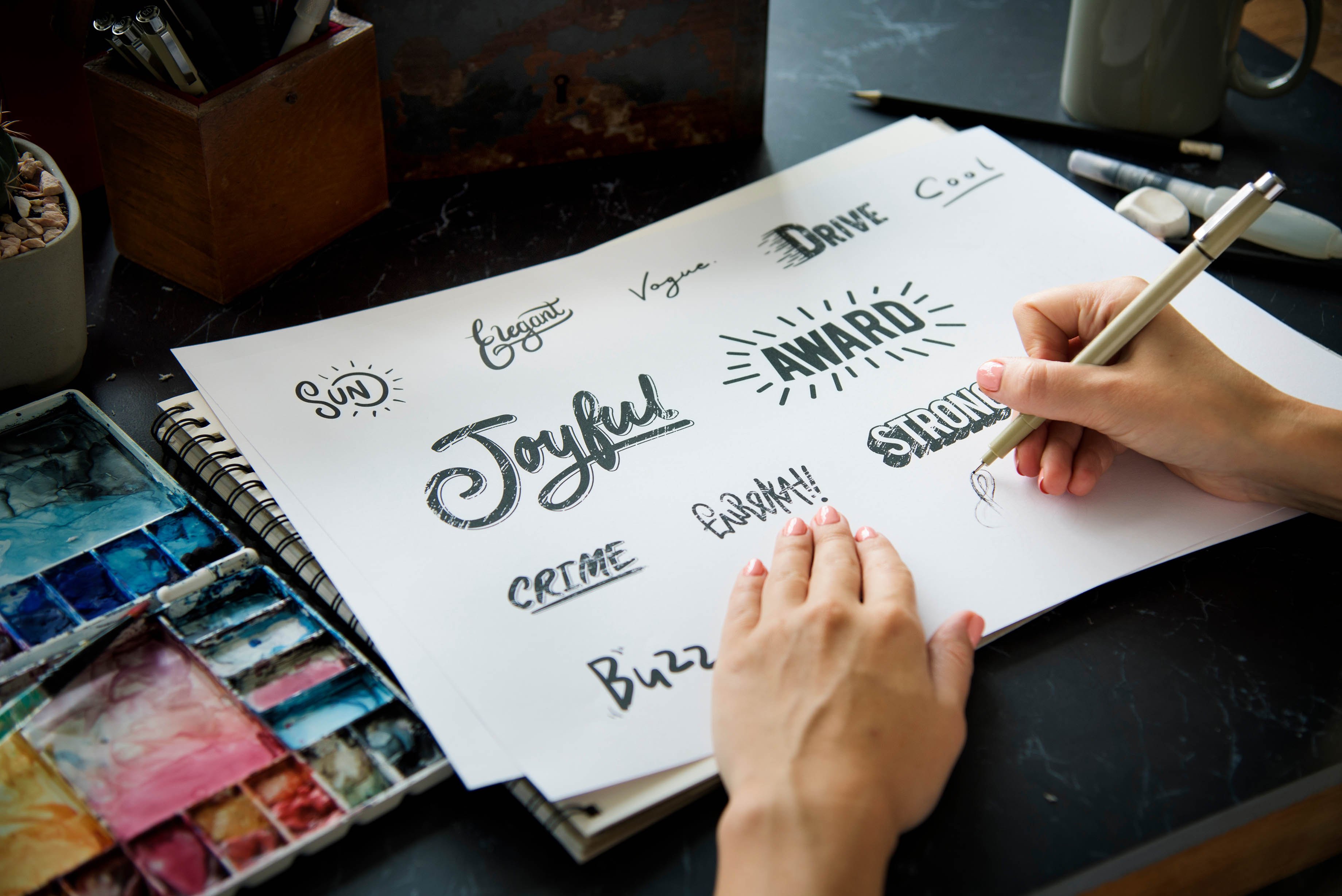 Font Illustration Design Art Words