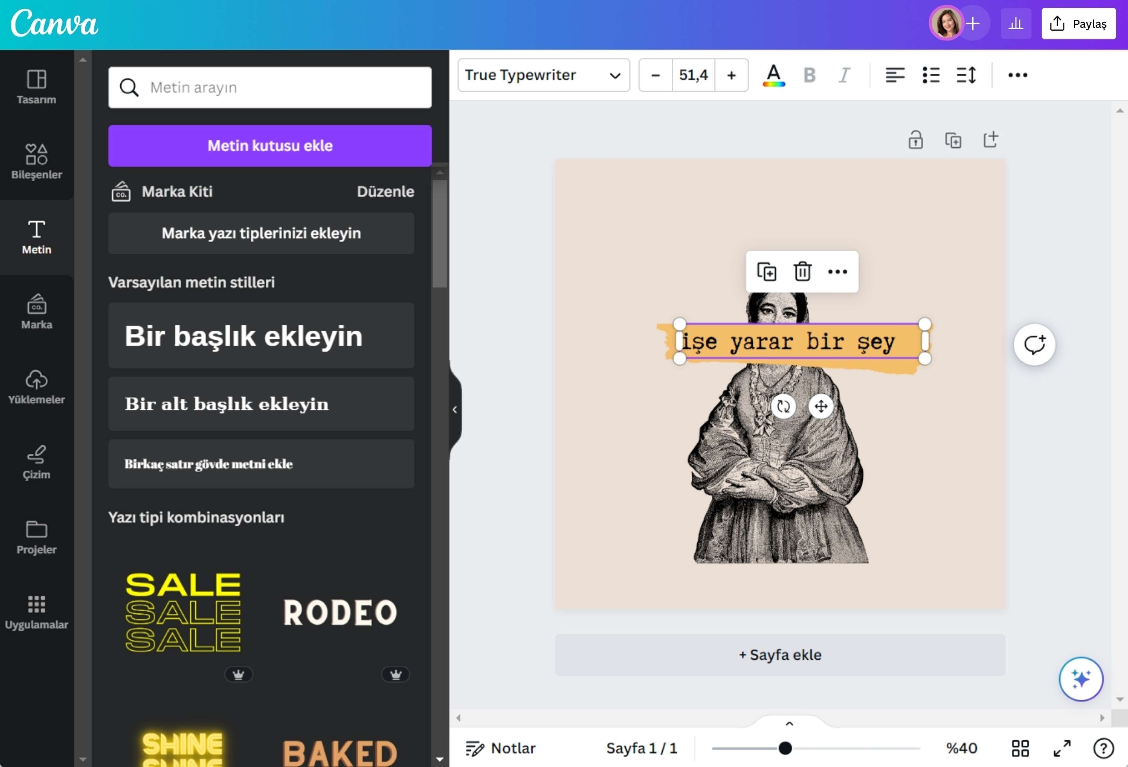 Canva'da fotoğraf üzerine yazı yazma nasıl yapılır?