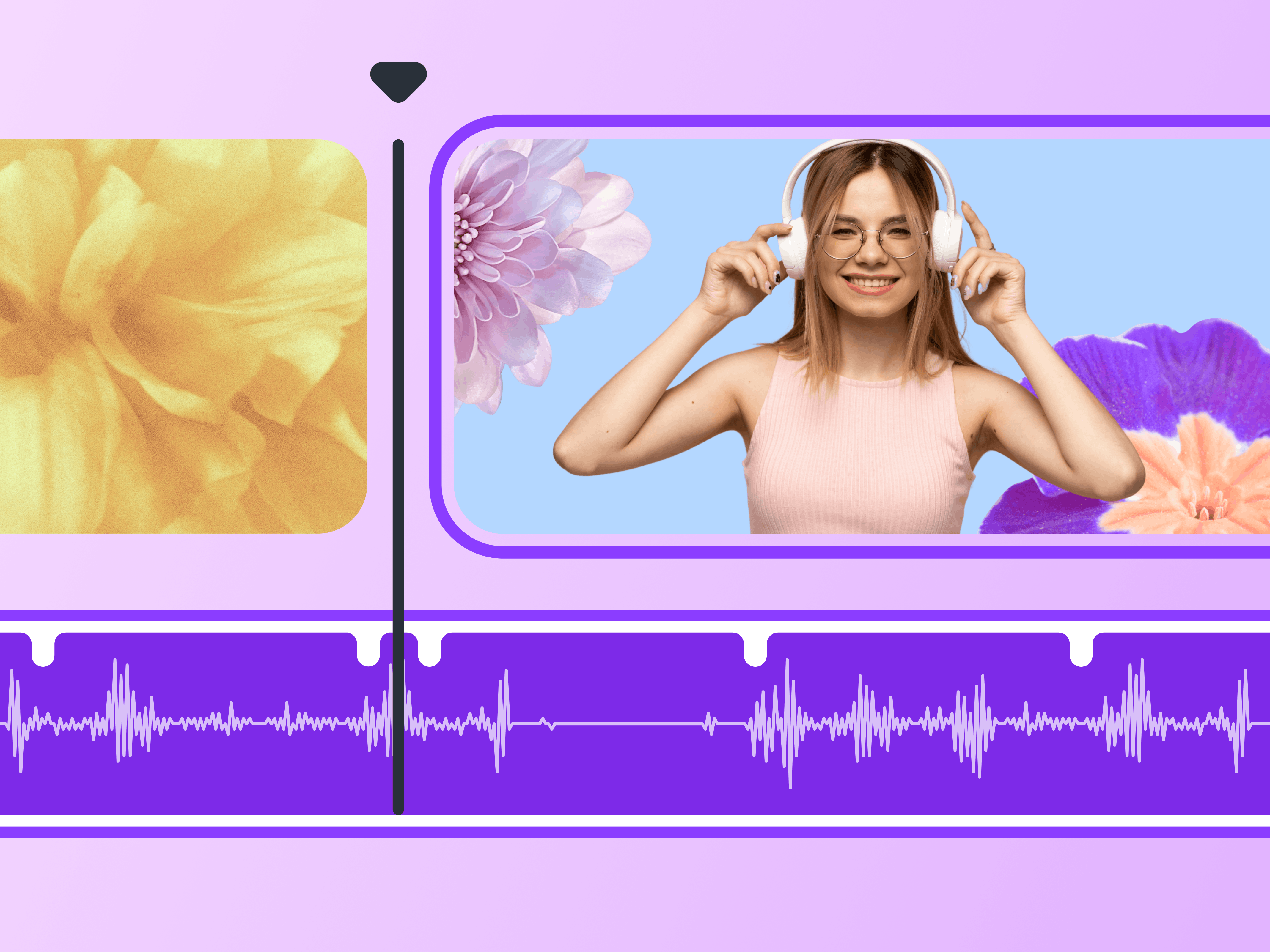 Outil Synchronisation en cours d'utilisation sur une vidéo dans Canva