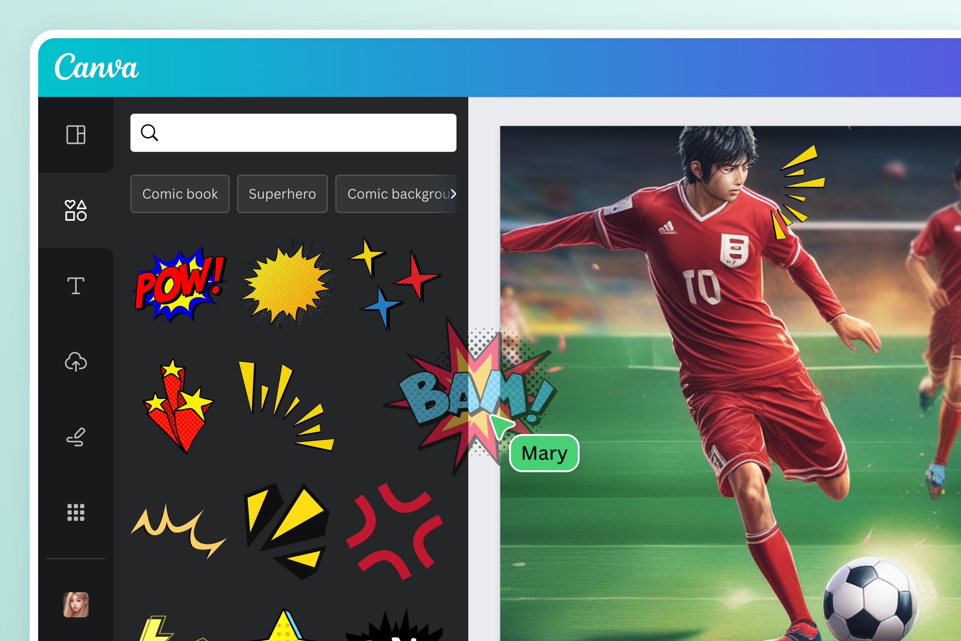 Add elements in your AI Filtered image