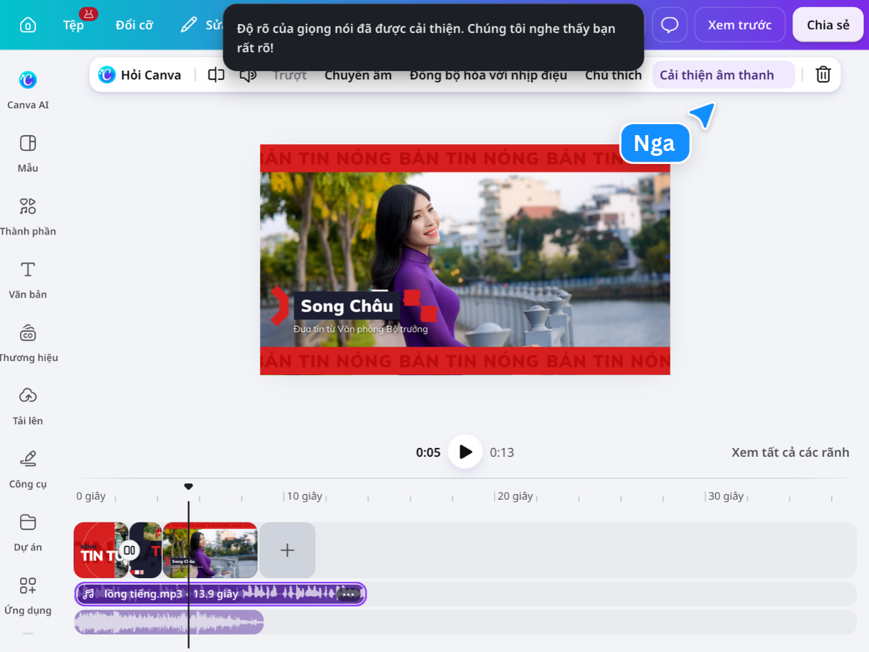 Trình chỉnh sửa video Canva hỗ trợ tối ưu và tăng âm lượng âm thanh Trình chỉnh sửa video Canva hỗ trợ tối ưu và tăng âm lượng âm thanh