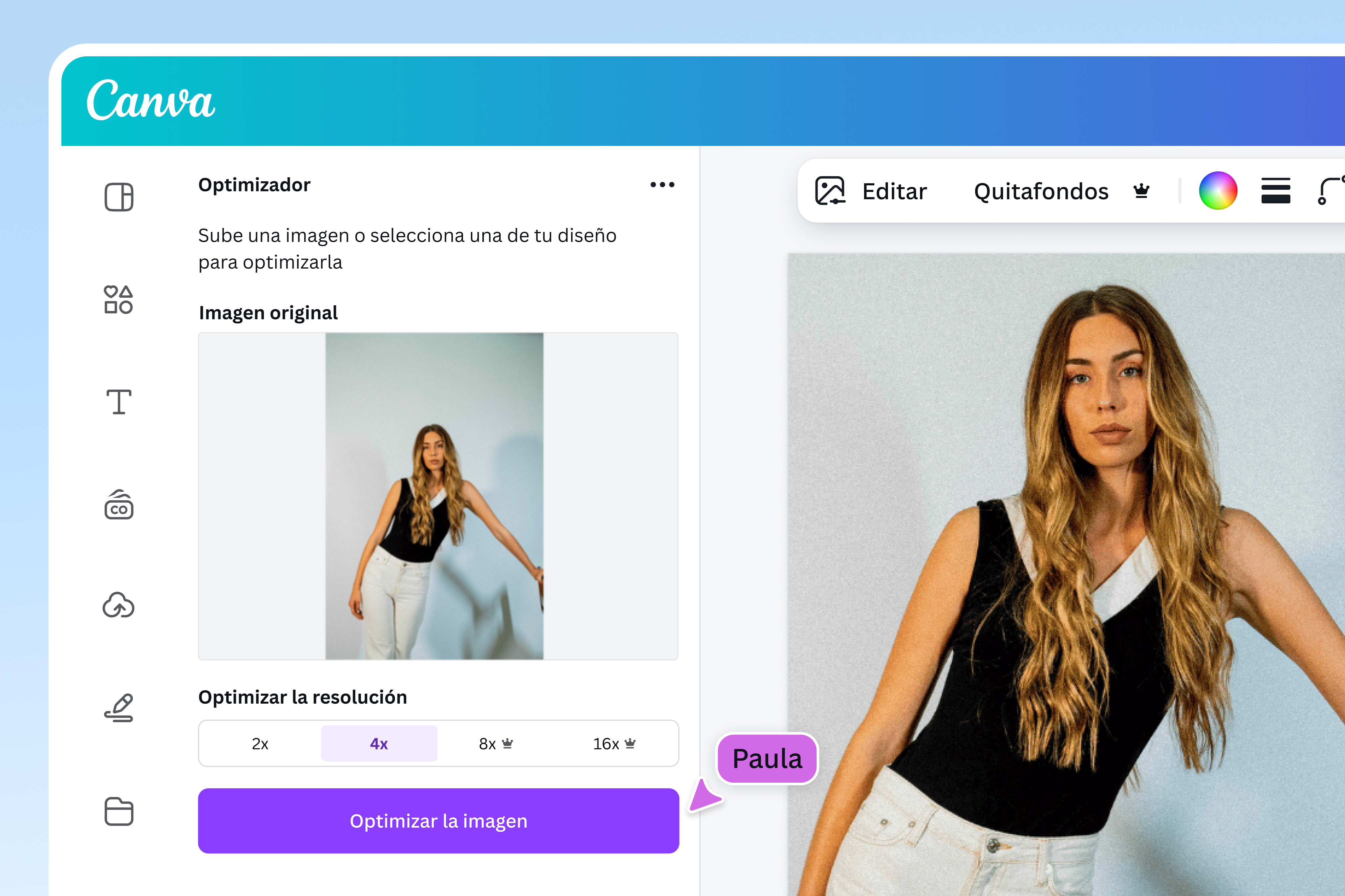 Upscale your photo to high resolution by up to 4x
