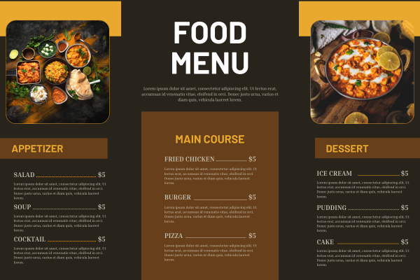 Creá menús de restaurantes atractivos