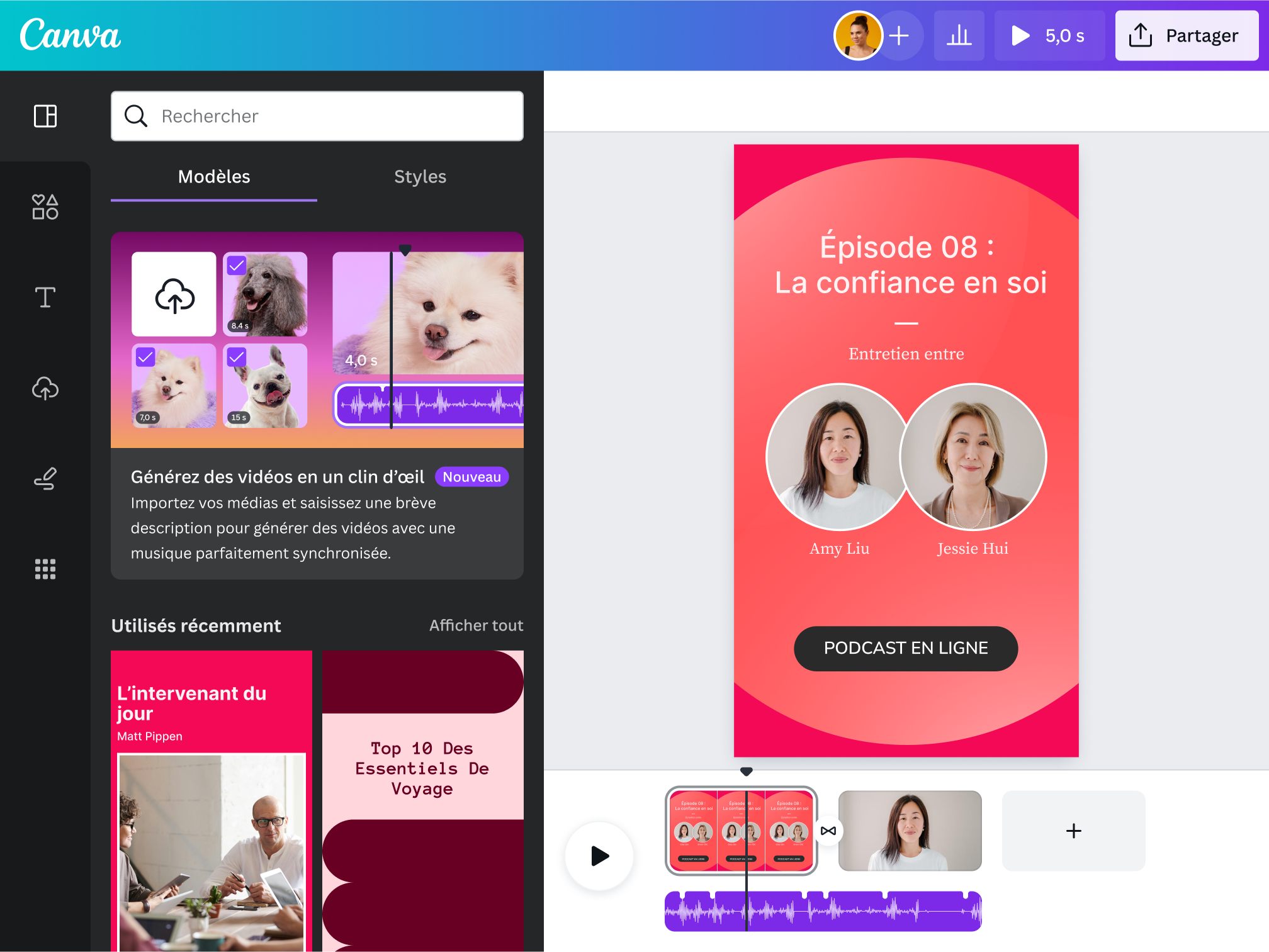 Preview of Magic Design™ for Video on Canva