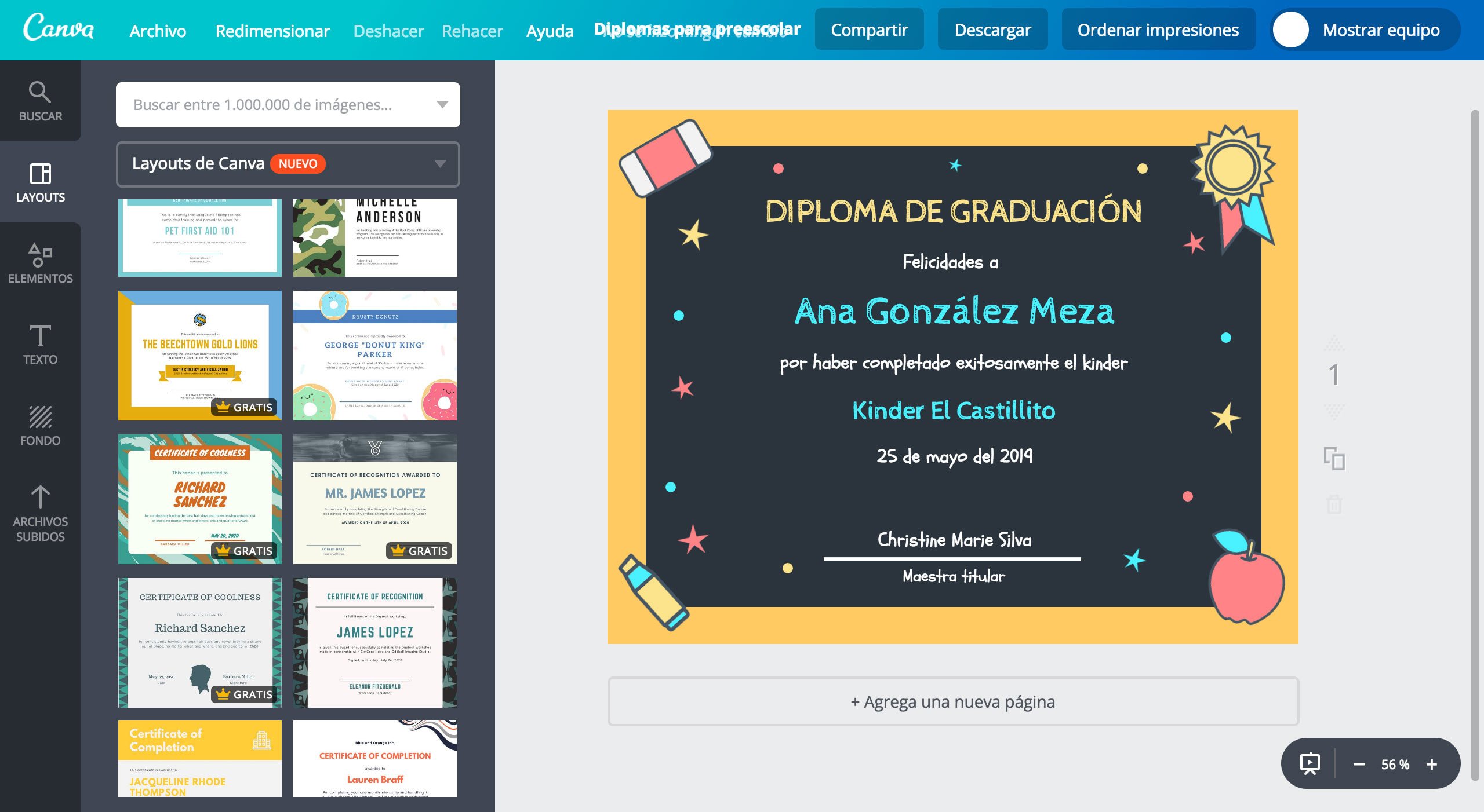 Diplomas para preescolar