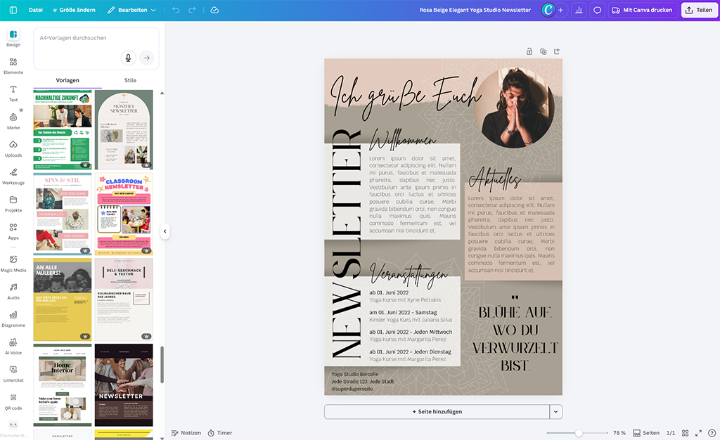 So kannst du einen Newsletter erstellen mit Canva