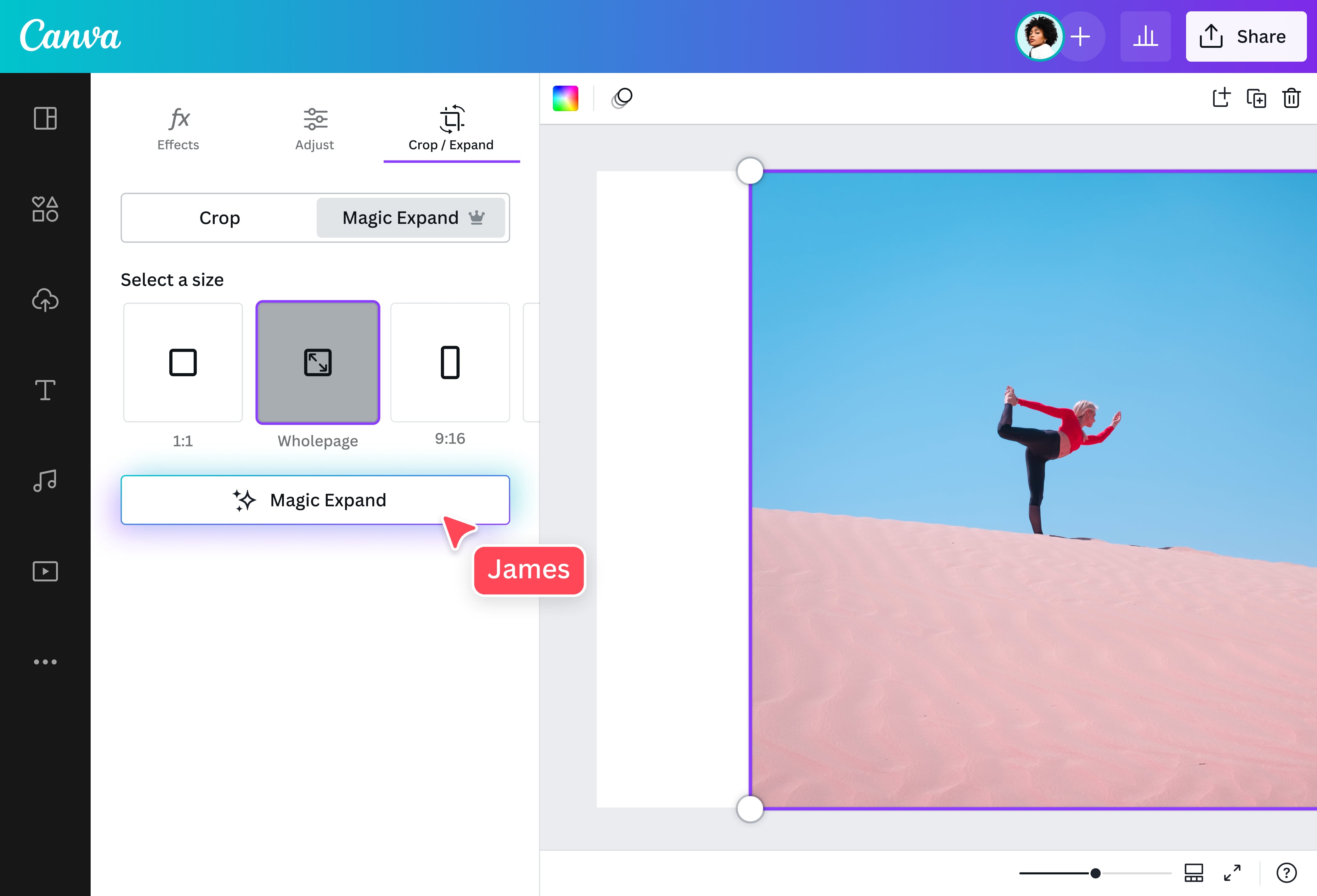 AI Image Expander: Erweitere Bilder sofort mit AI | Canva