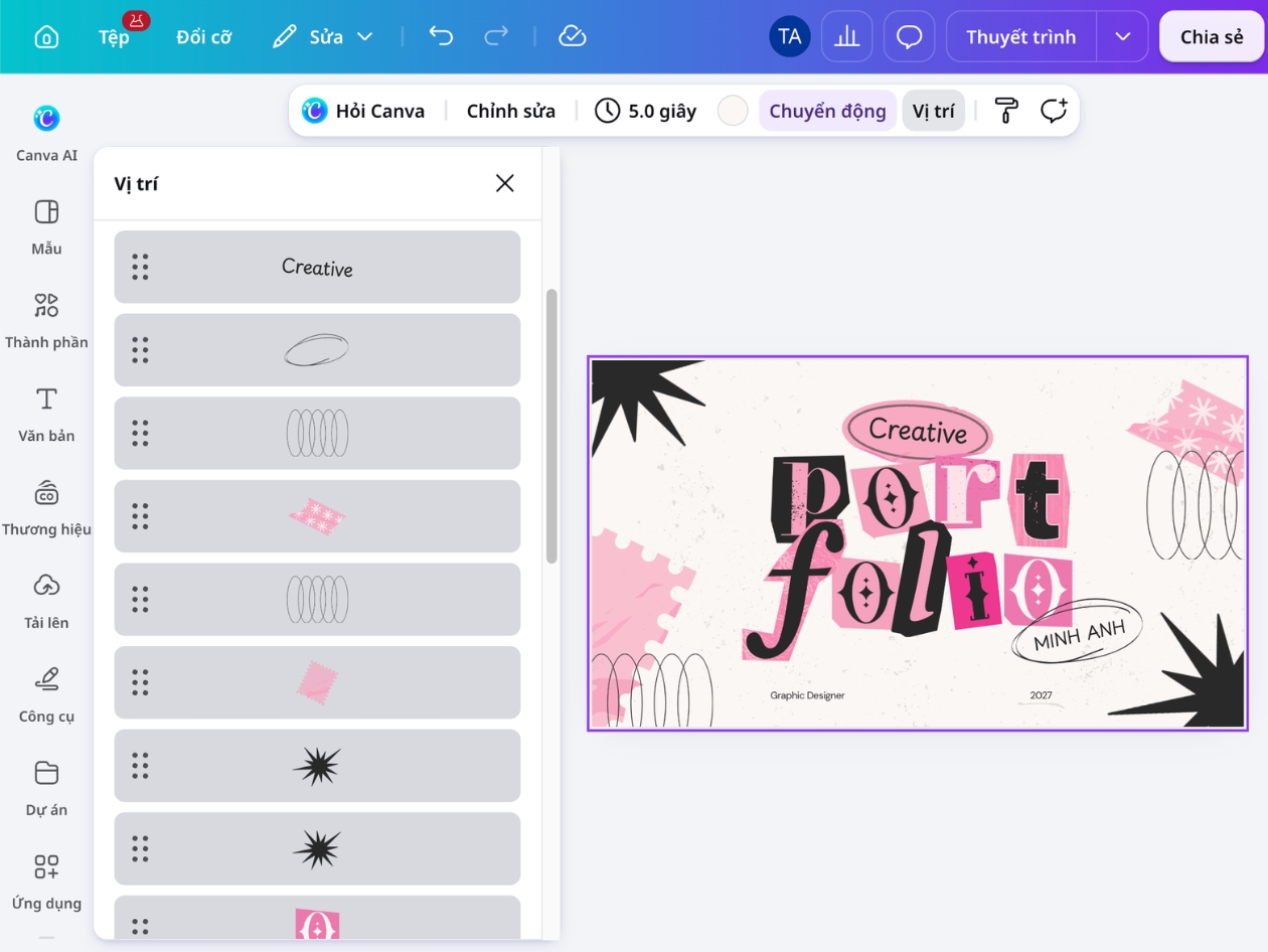 Hoàn thiện thiết kế background chữ trên Canva Hoàn thiện thiết kế background chữ trên Canva